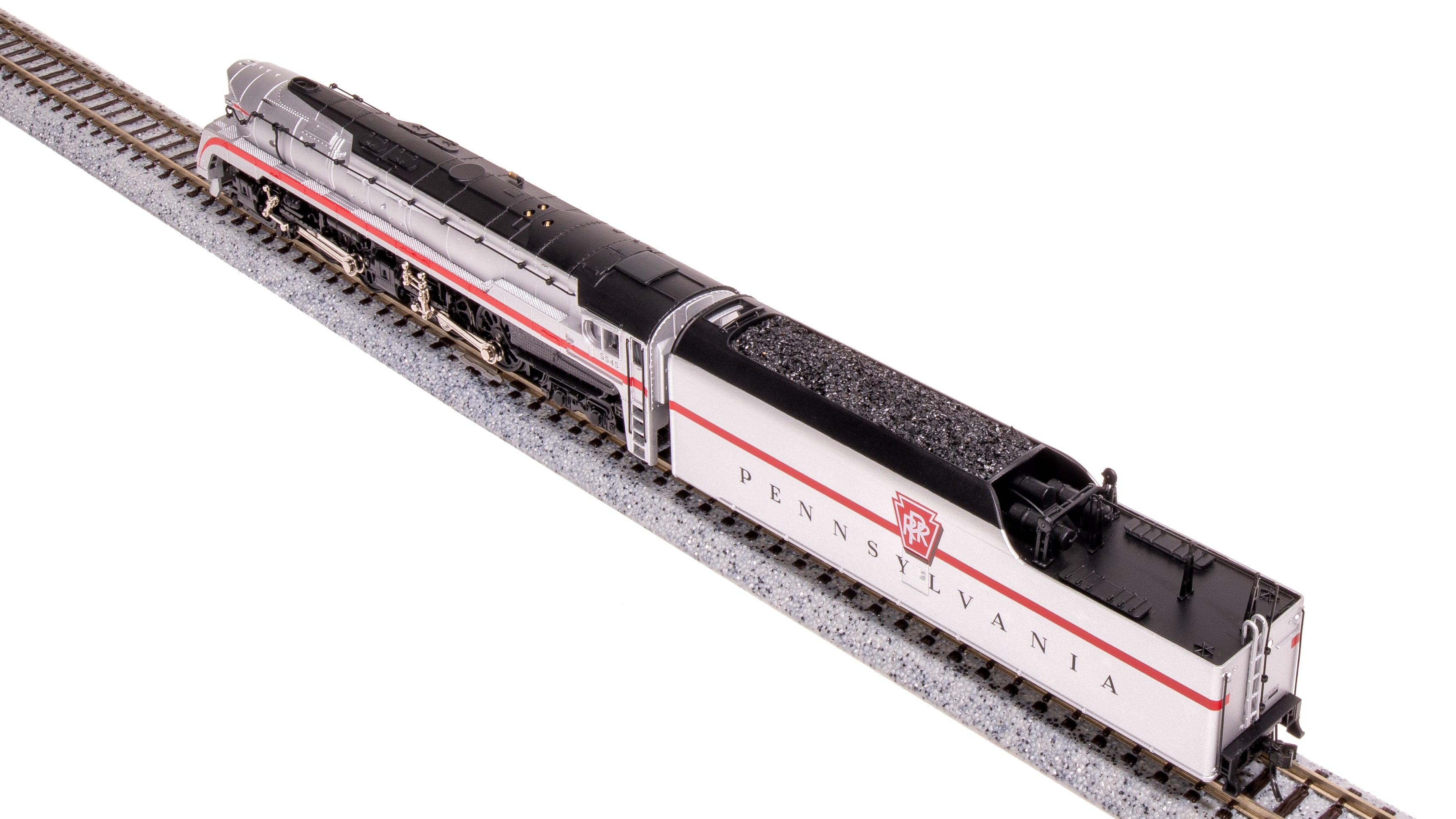 8028 PRR T1 Duplex, #5545, Silver w/ Red, Paragon4 Sound/DC/DCC, N (Fantasy Paint Scheme) Default Title