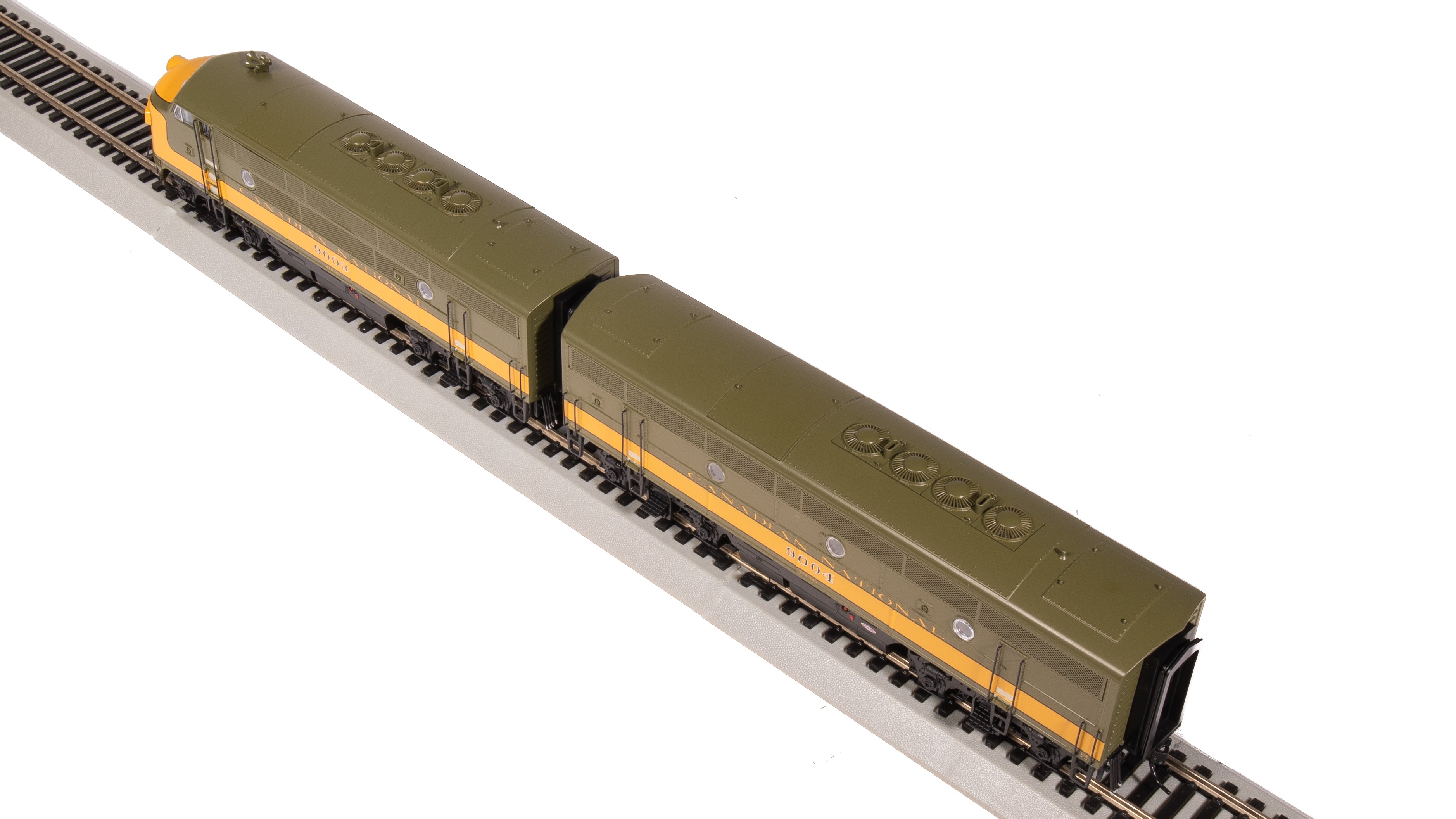 8161 EMD F3 A/B, CN 9003/9004, Olive Green & Imitation Gold, A-unit Paragon4 Sound/DC/DCC, Unpowered B-unit, HO