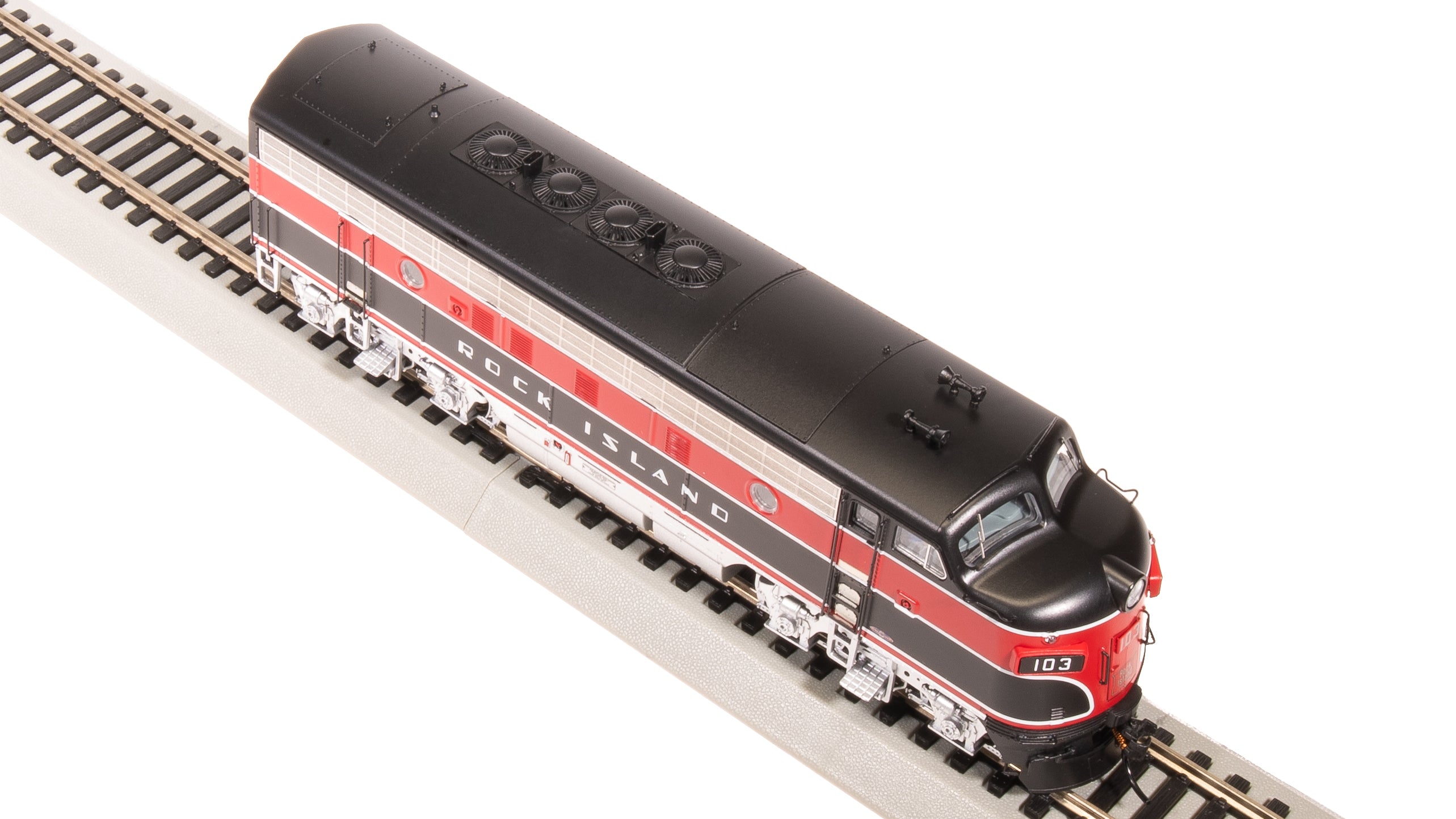 8191 EMD F7 AB, CRIP 103/105B, Red/Black w/ Aluminum Trucks, A-unit Paragon4 Sound/DC/DCC, Unpowered B, HO