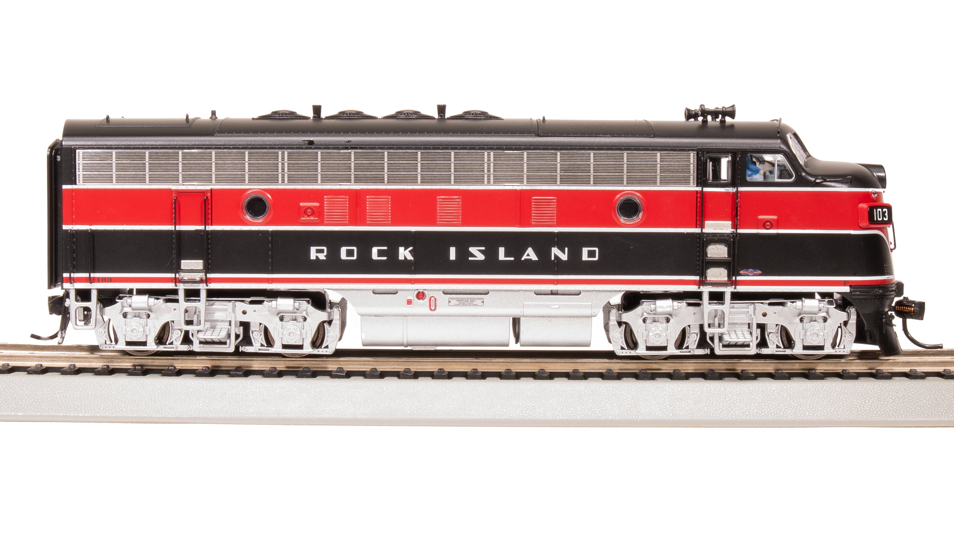 8191 EMD F7 AB, CRIP 103/105B, Red/Black w/ Aluminum Trucks, A-unit Paragon4 Sound/DC/DCC, Unpowered B, HO
