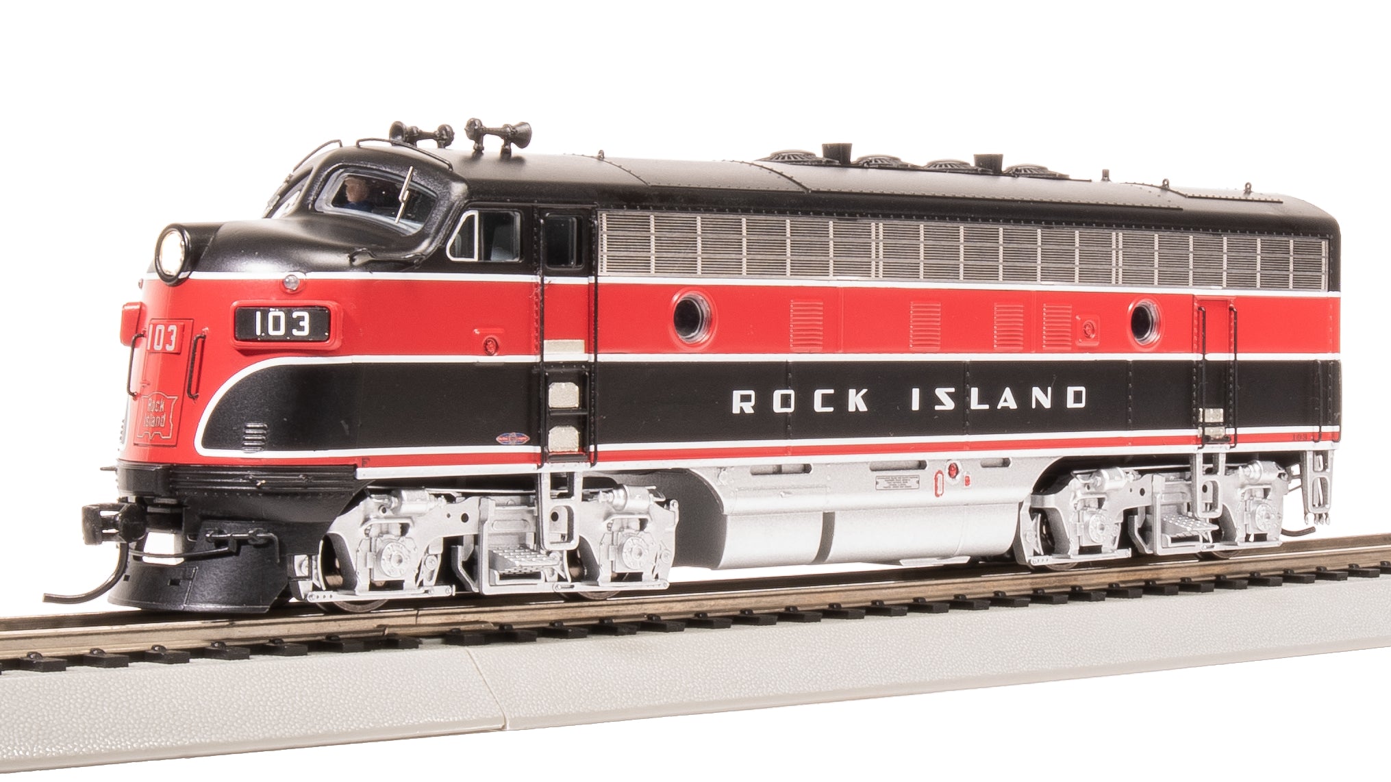 8191 EMD F7 AB, CRIP 103/105B, Red/Black w/ Aluminum Trucks, A-unit Paragon4 Sound/DC/DCC, Unpowered B, HO