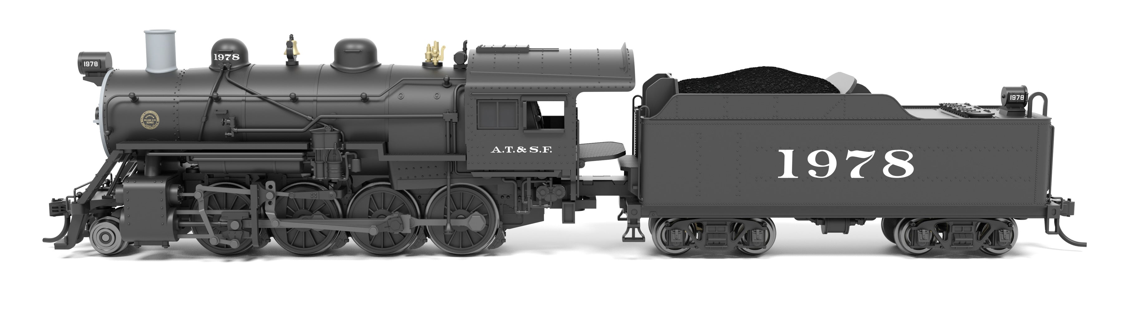 8398 2-8-0 Consolidation, ATSF 1978, No-Sound / DCC-Ready, N