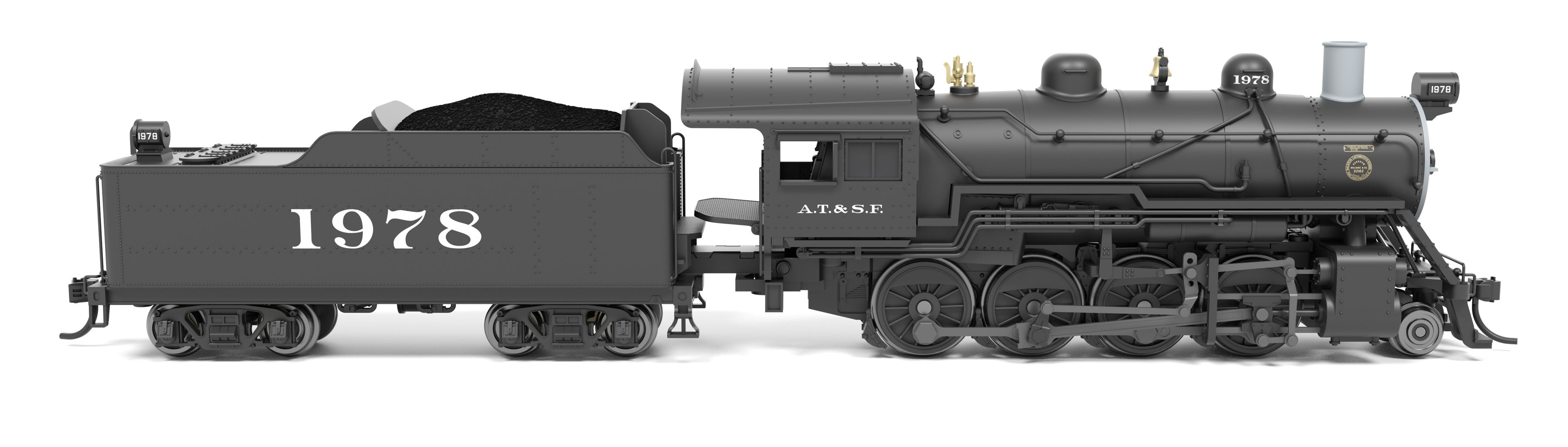8398 2-8-0 Consolidation, ATSF 1978, No-Sound / DCC-Ready, N