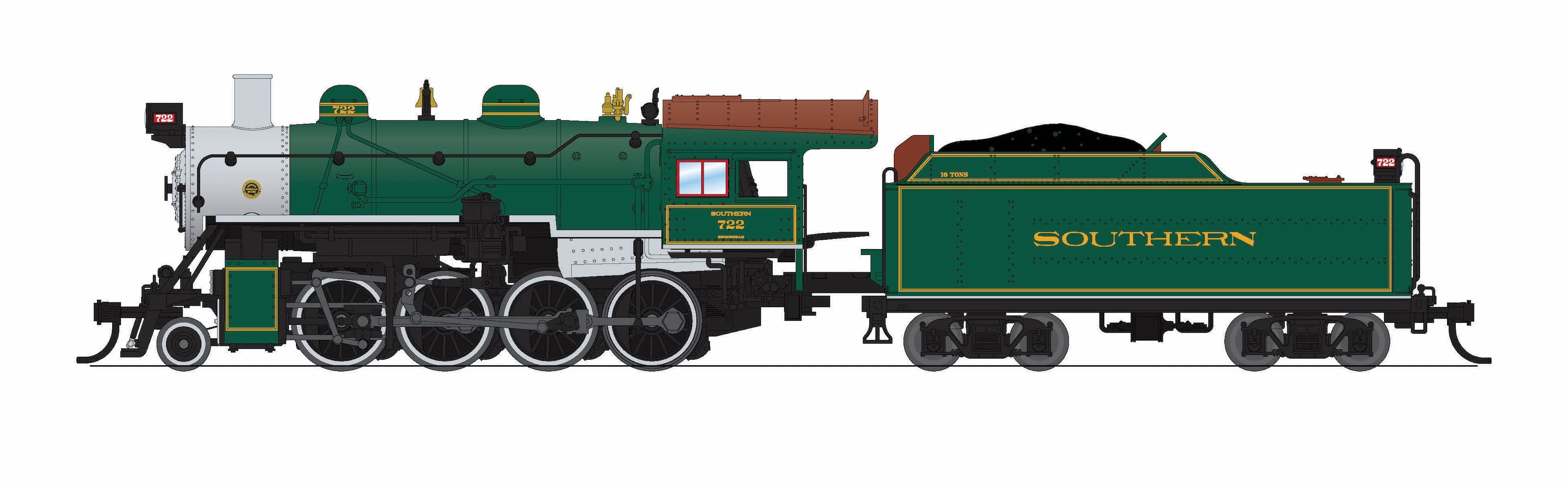 8386 2-8-0 Consolidation, SOU 722, Paragon4 Sound/DC/DCC, w/ Smoke, N