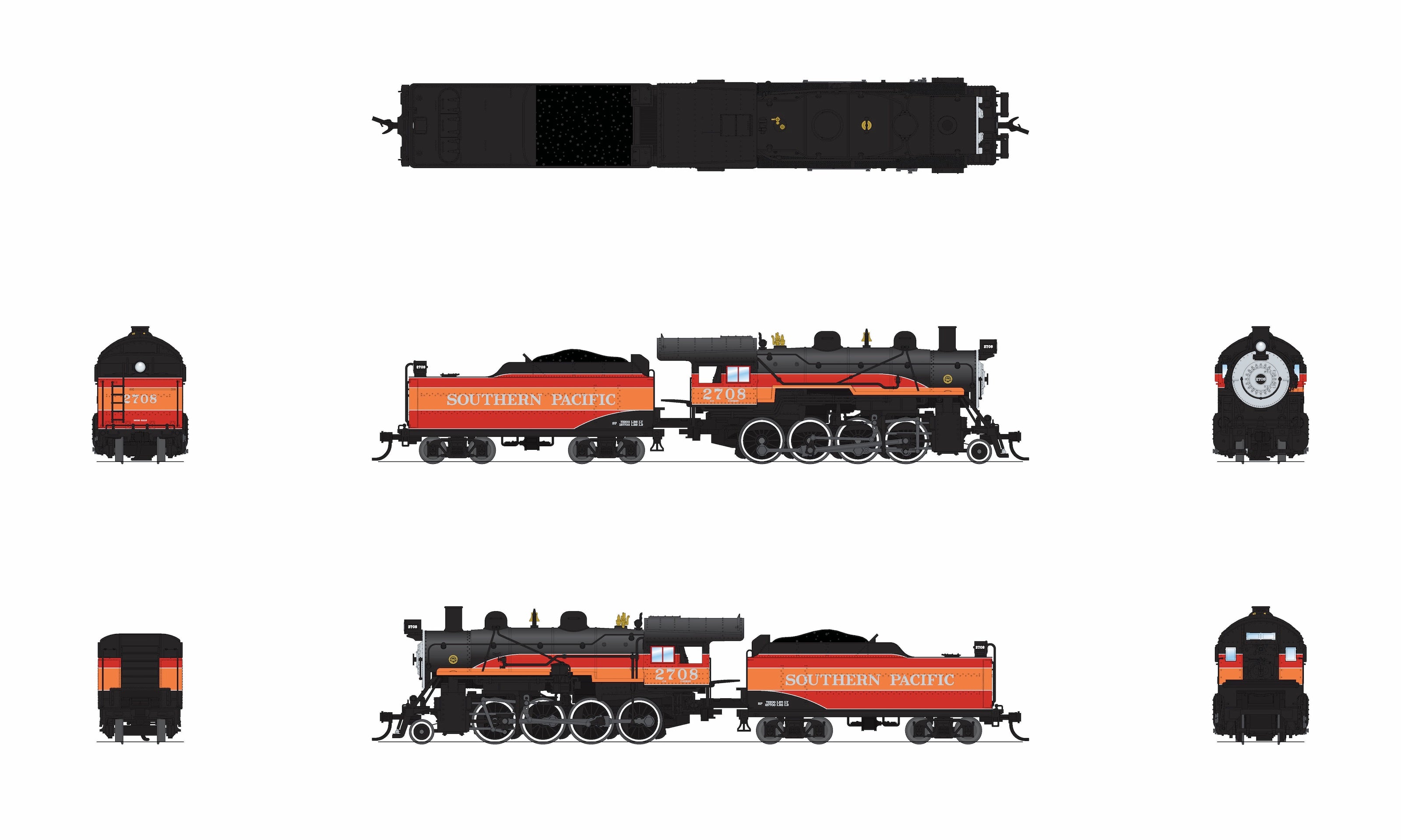 8388 2-8-0 Consolidation, SP 2720, Paragon4 Sound/DC/DCC, w/ Smoke, N