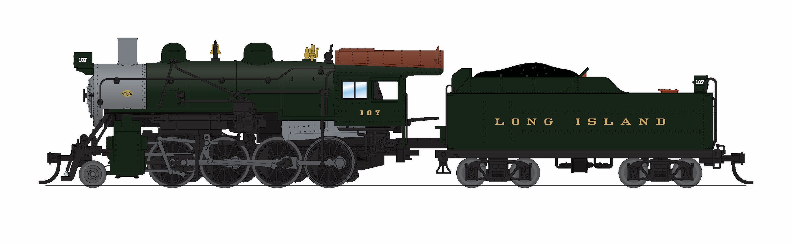 8392 2-8-0 Consolidation, LIRR 107, Paragon4 Sound/DC/DCC, w/ Smoke, N (Trainworld Exclusive)