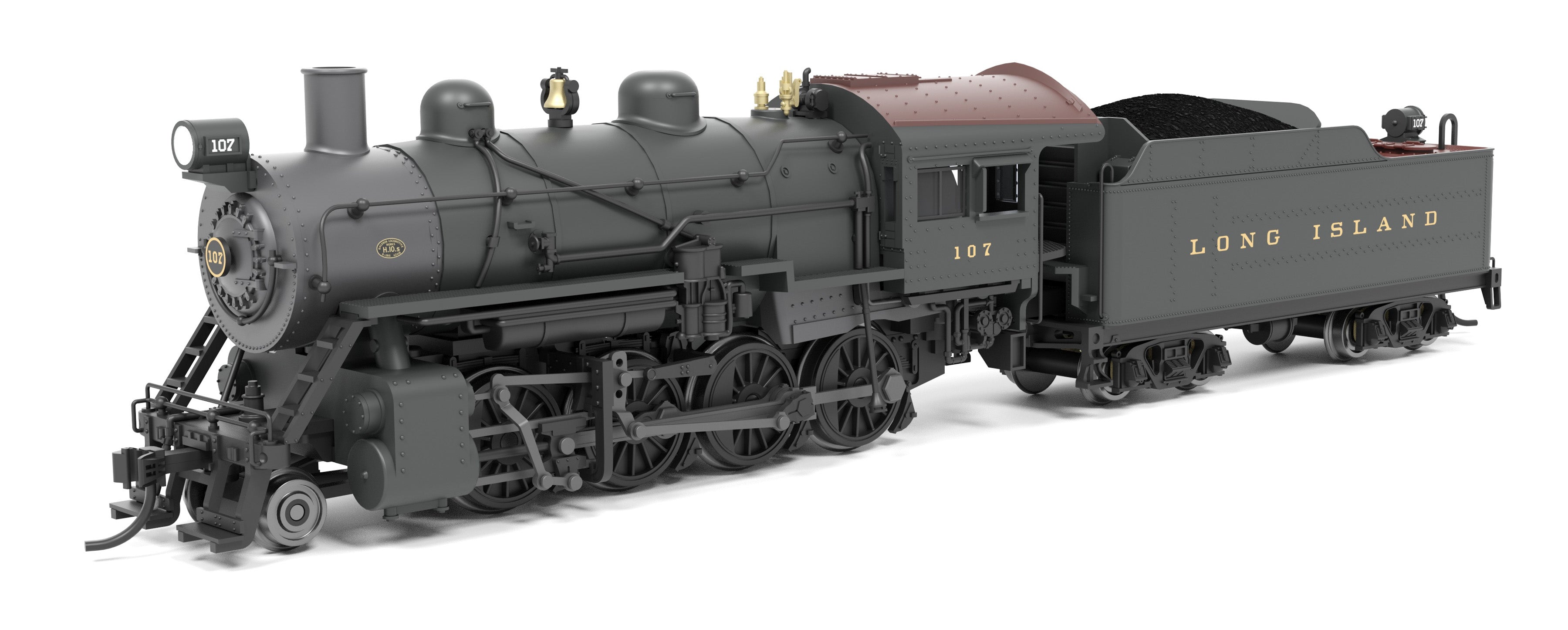 8392 2-8-0 Consolidation, LIRR 107, Paragon4 Sound/DC/DCC, w/ Smoke, N (Trainworld Exclusive)