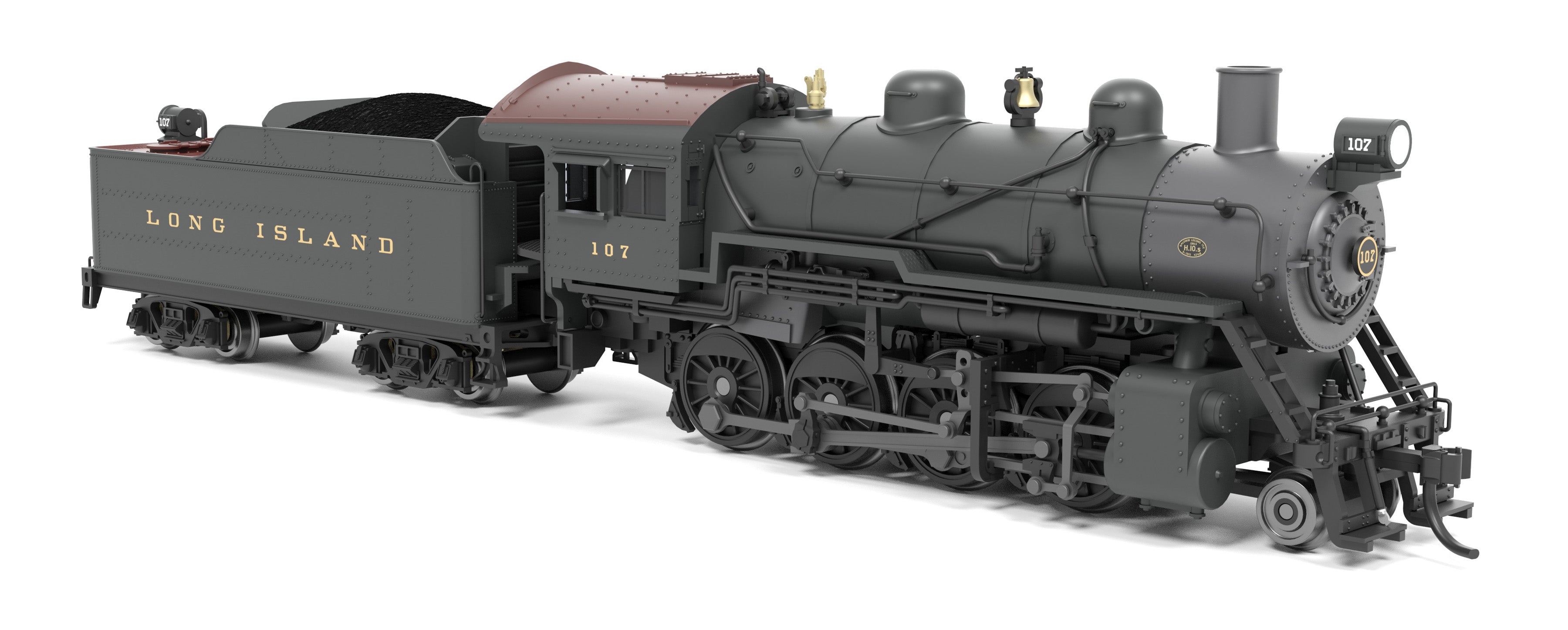 8392 2-8-0 Consolidation, LIRR 107, Paragon4 Sound/DC/DCC, w/ Smoke, N (Trainworld Exclusive)