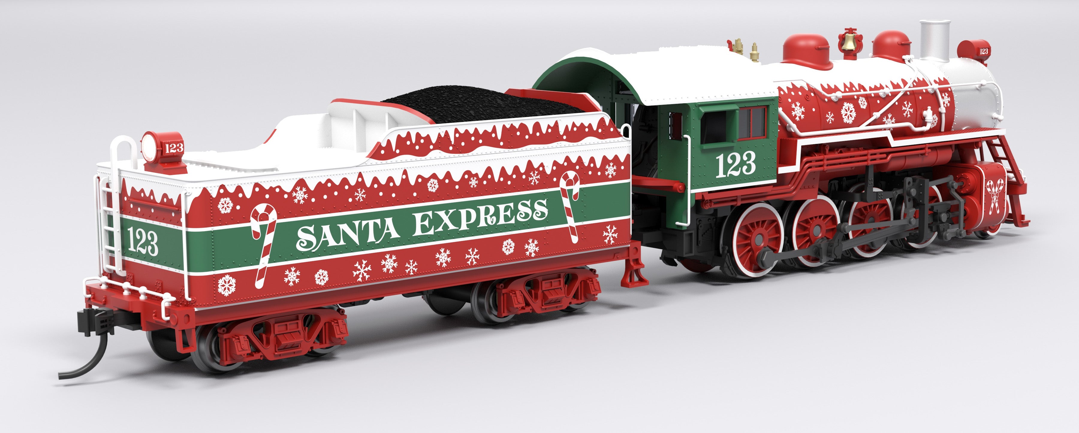 8393 2-8-0 Consolidation, "Santa Express #123", Paragon4 Sound/DC/DCC, w/ Smoke, N (Trainworld Exclusive)
