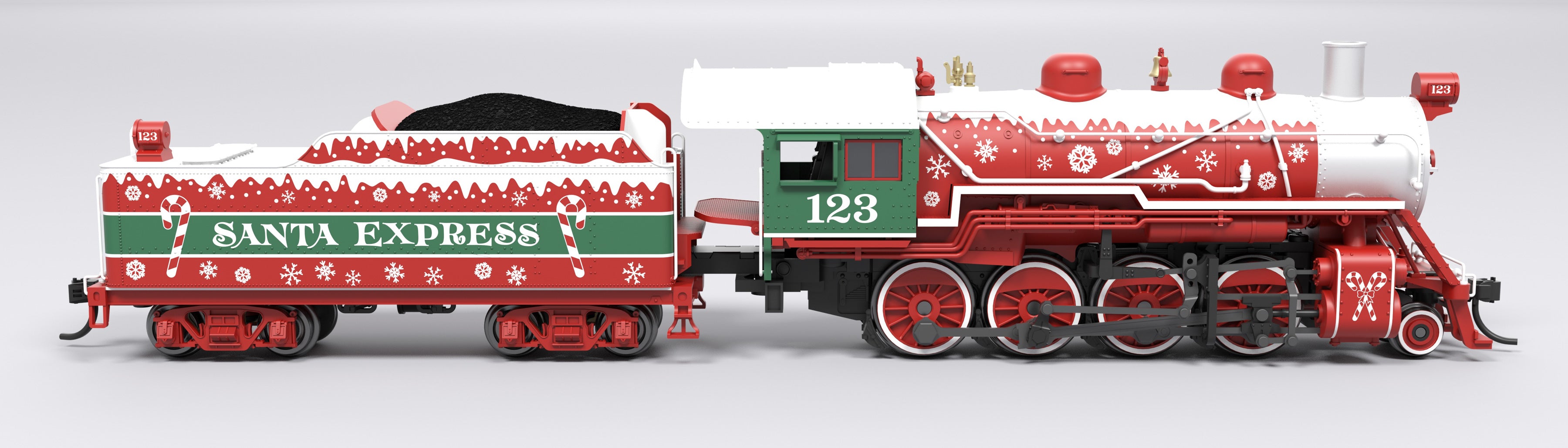 8408 2-8-0 Consolidation, "Santa Express #123", No-Sound / DCC-Ready, N (Trainworld Exclusive))