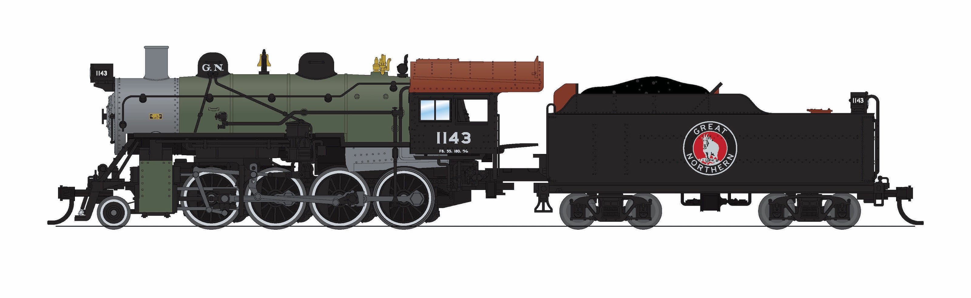 8401 2-8-0 Consolidation, GN 1143, No-Sound / DCC-Ready, N