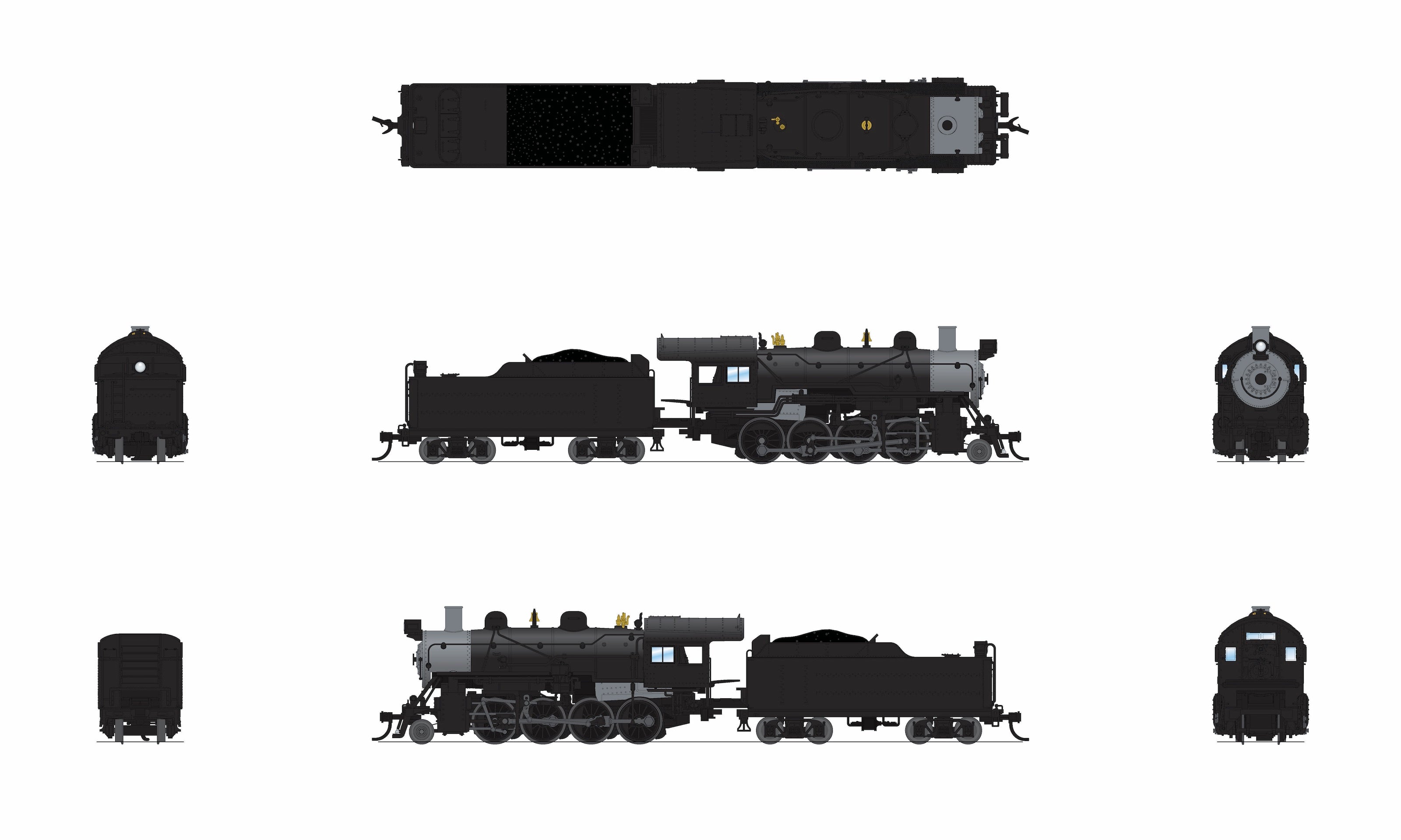 8406 2-8-0 Consolidation, Unlettered, No-Sound / DCC-Ready, N