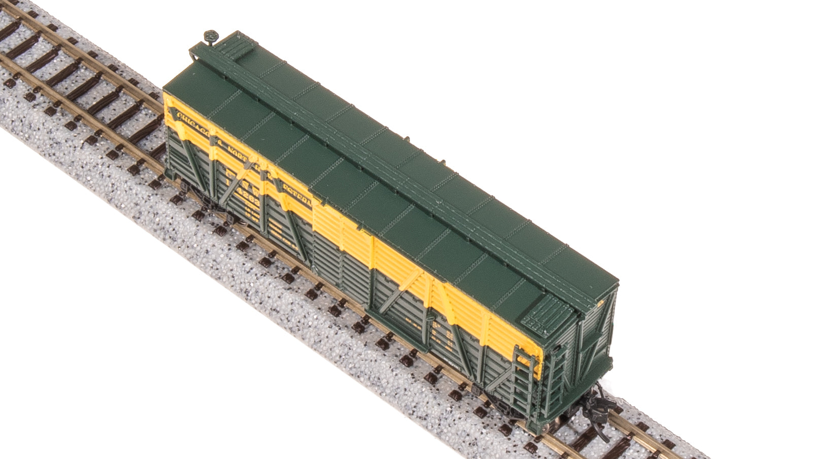 8452 40' Wood Stock Car, CNW 14263, Cattle Sounds, N Scale