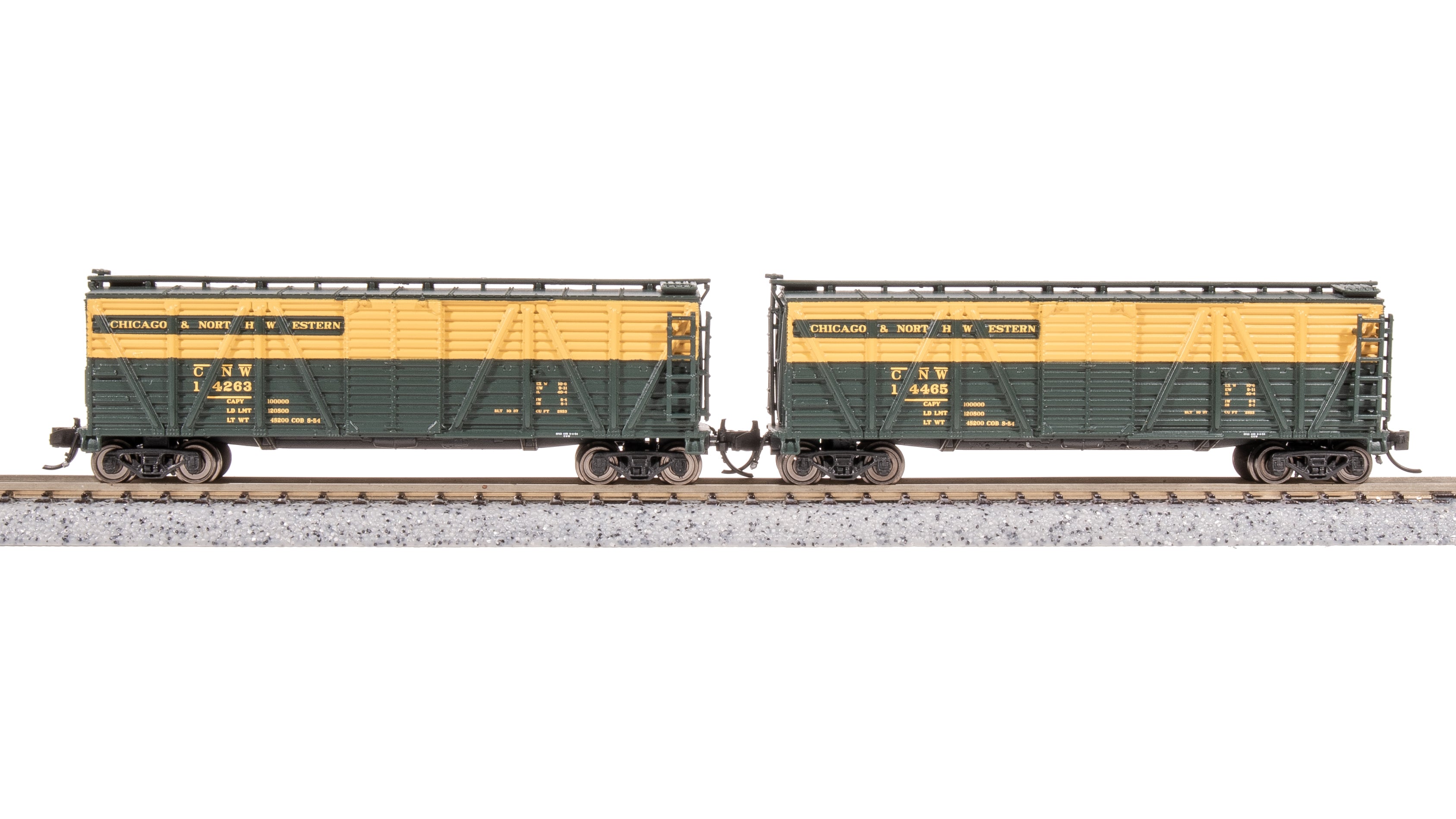 8482 40' Wood Stock Car, C&NW, No Sound, 2-pack, N Scale