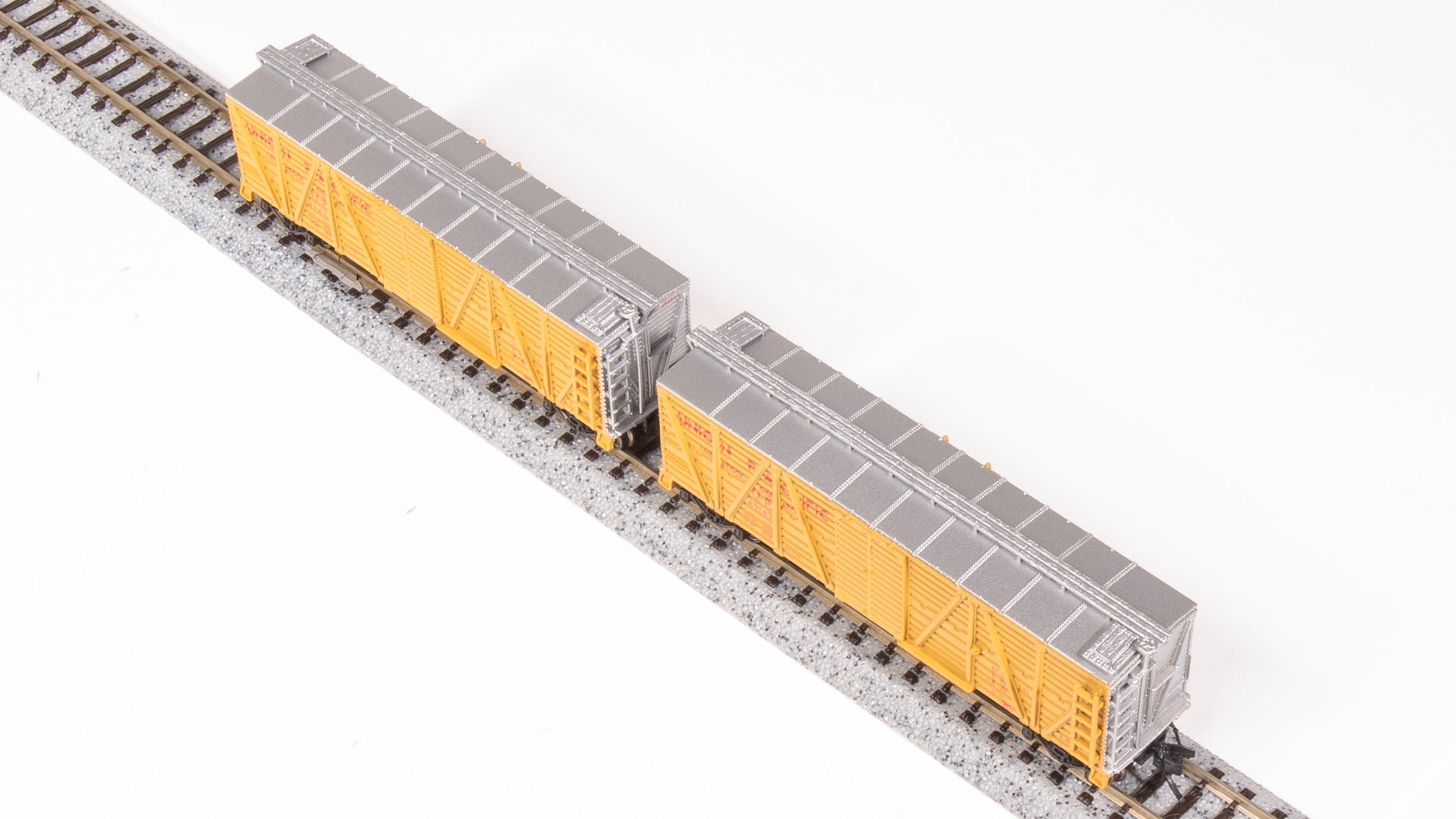 8486 40' Wood Stock Car, UP Stock Car, No Sound, 2-pack, N Scale