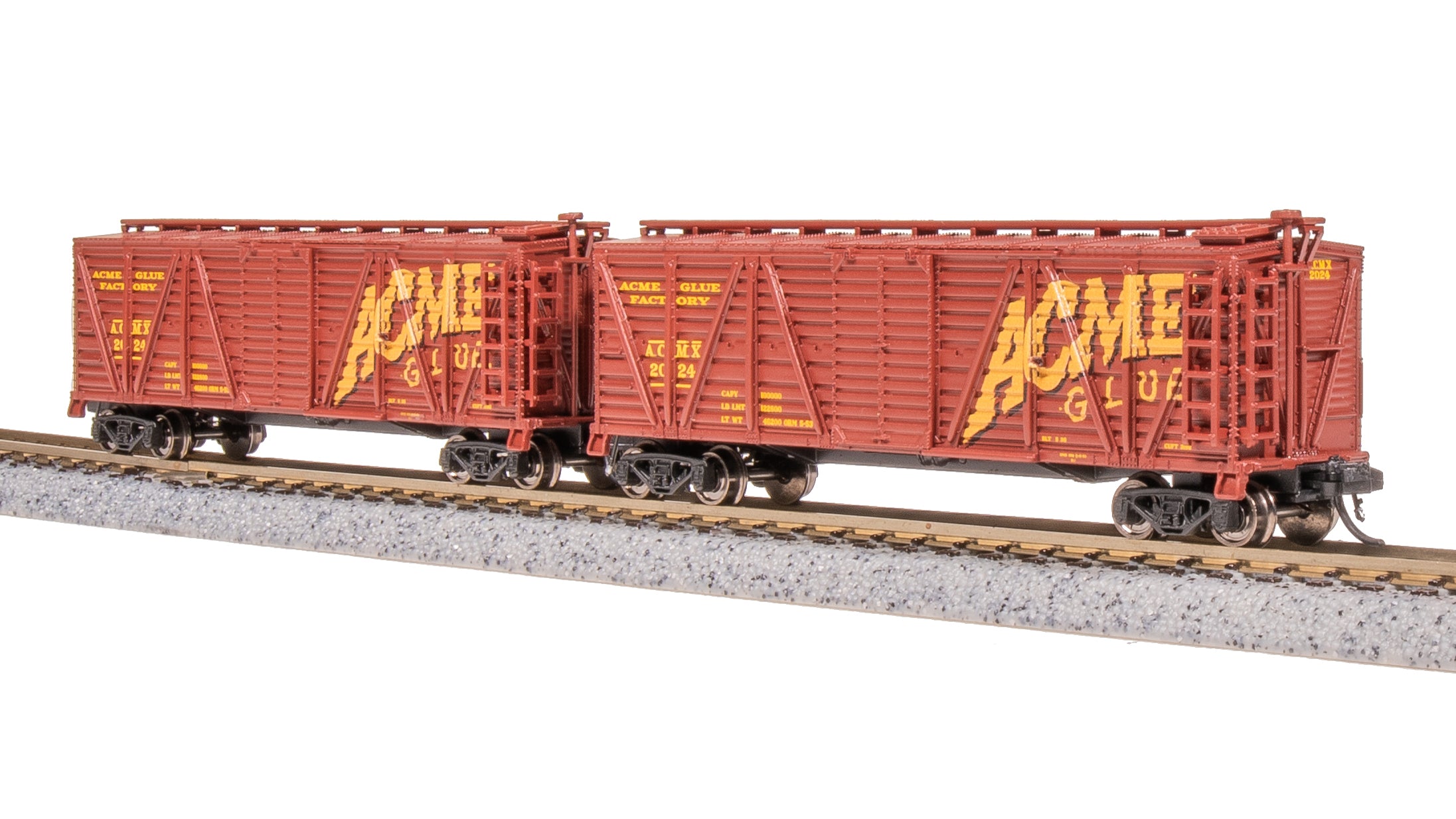 8487 40' Wood Stock Car, Acme Glue Factory, No Sound, 2-pack, N Scale