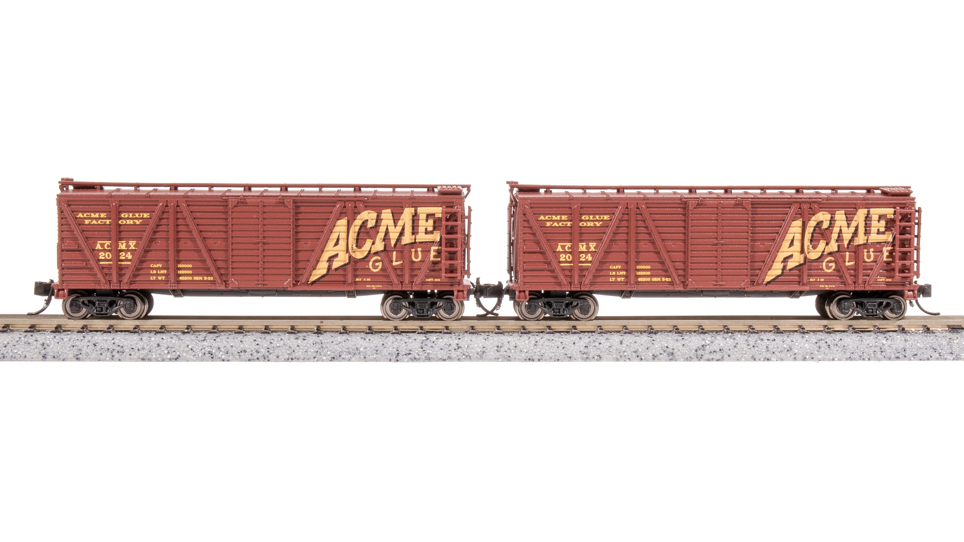 8487 40' Wood Stock Car, Acme Glue Factory, No Sound, 2-pack, N Scale