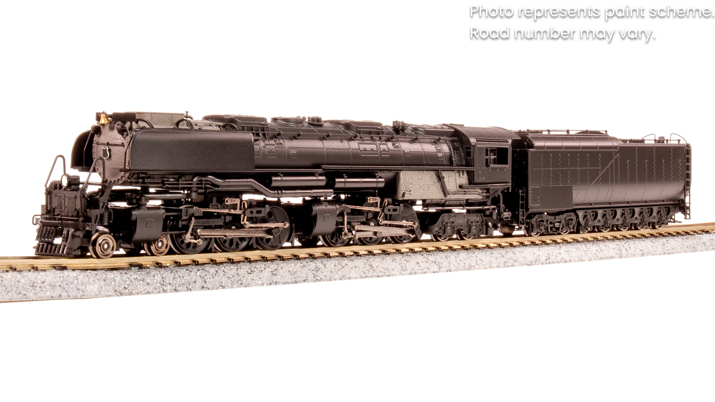 8662 UP Challenger 4-6-6-4, Unlettered, Black & Graphite, Oil Tender,