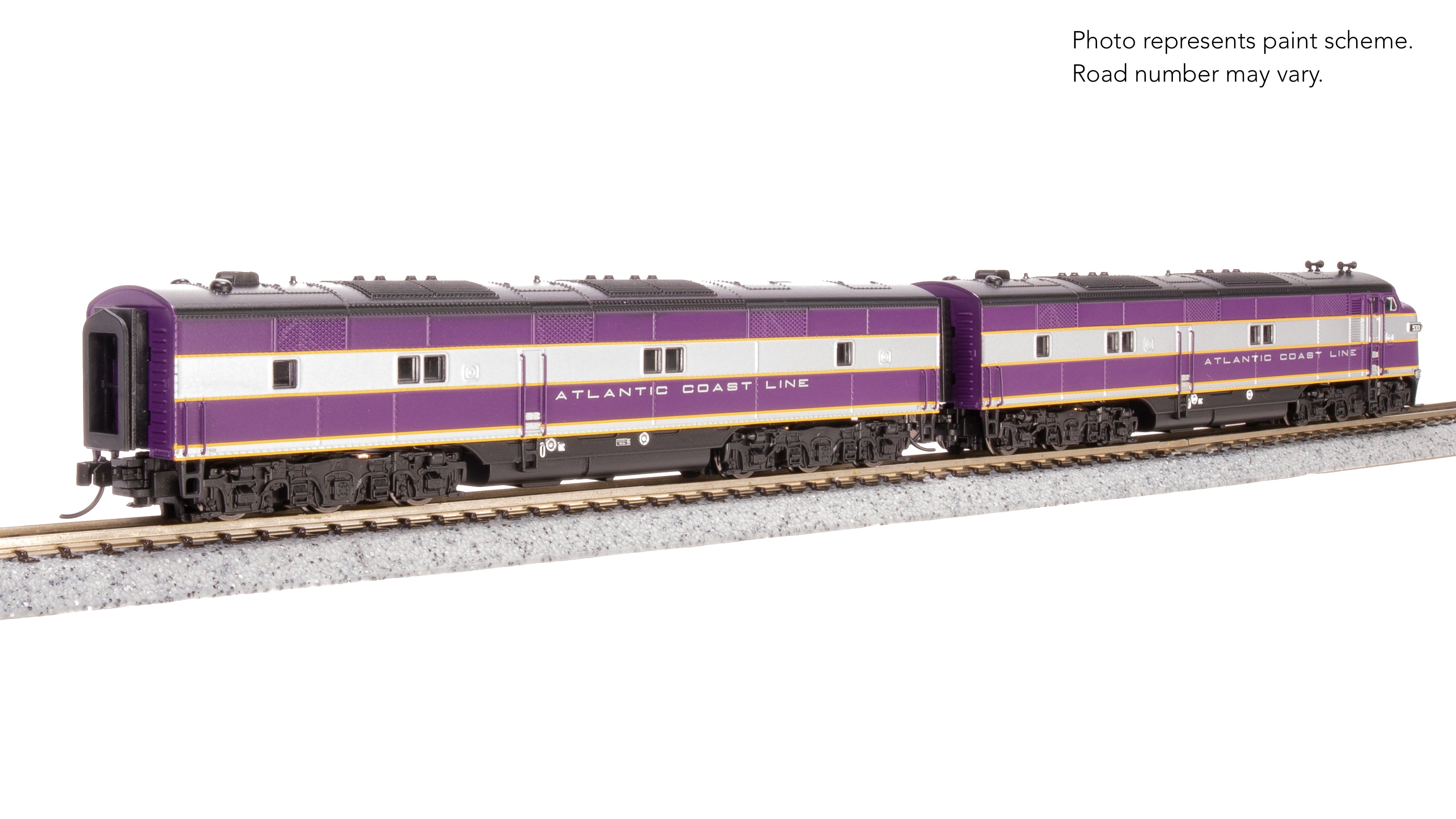 8760 EMD E7 A/B, ACL 533 / 760B, Purple & Silver, A-unit Paragon4 Sound/DC/DCC, Unpowered B-unit, N