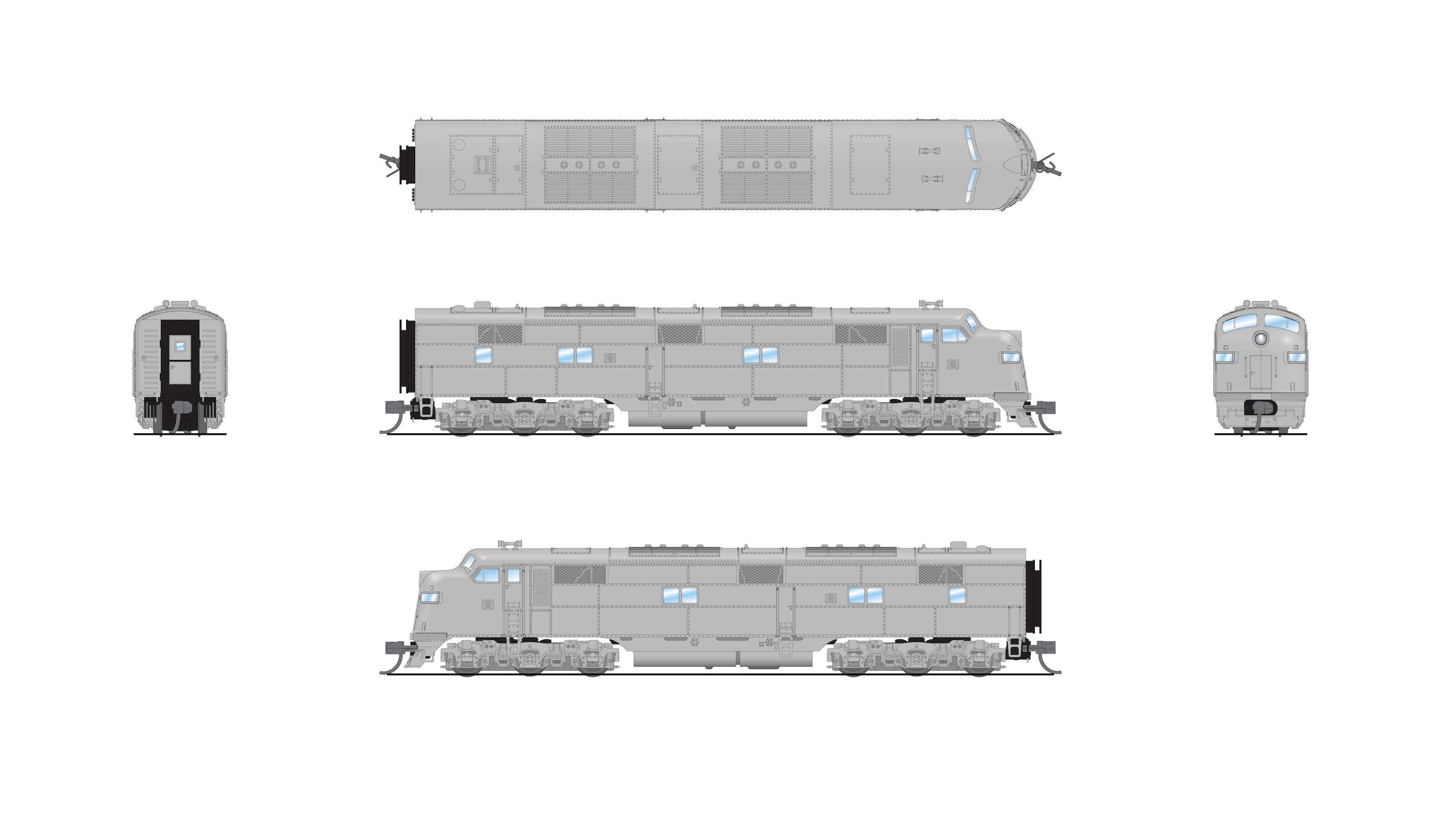 8802 EMD E7A, Unpainted, No-Sound / DCC-Ready, N Default Title