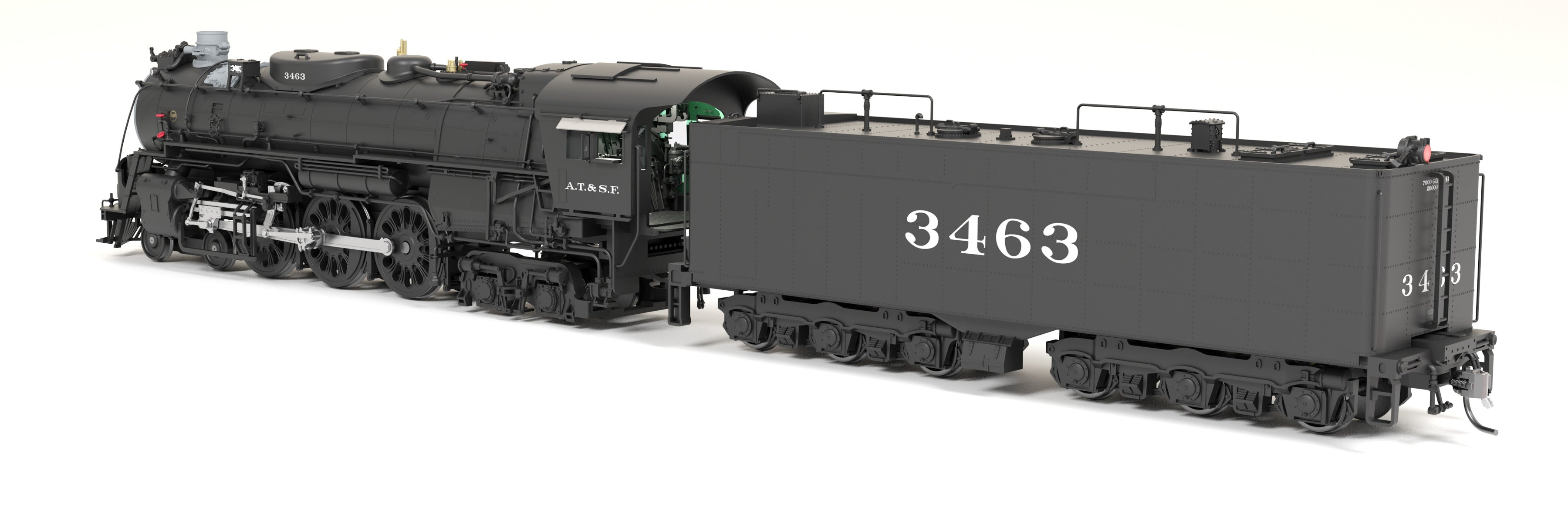 8871 ATSF 3460 Class 4-6-4, #3463, As-Delivered, No-Sound / DCC-Ready, HO