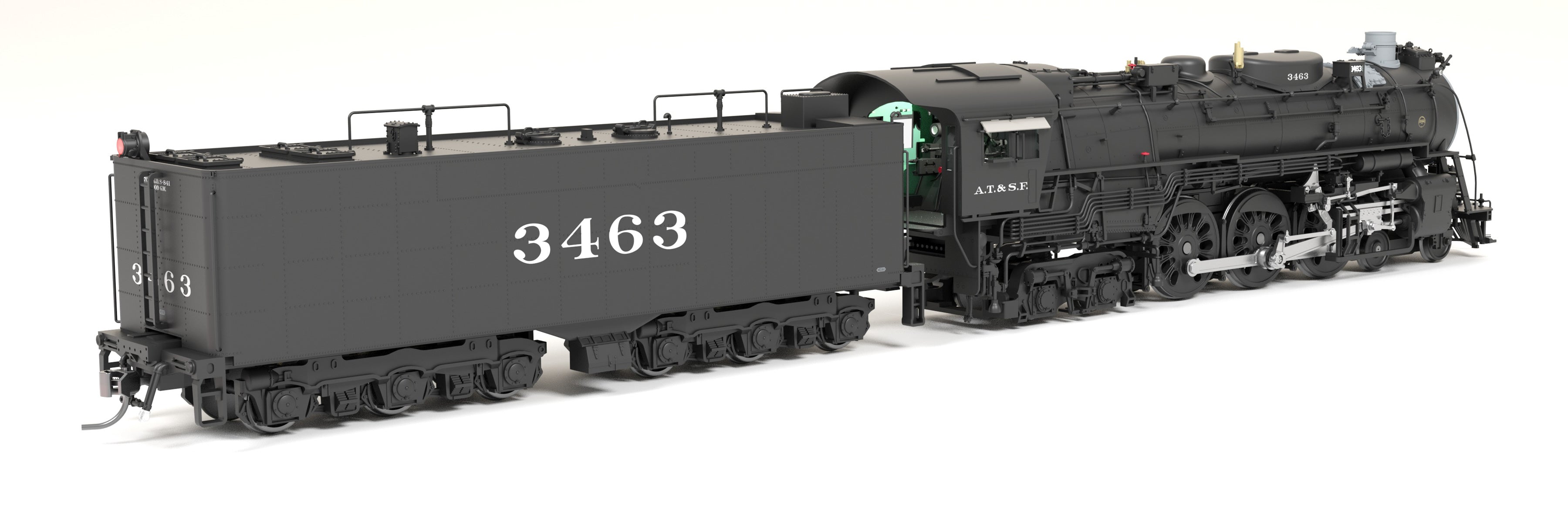 8860 ATSF 3460 Class 4-6-4, #3463, As-Delivered, Paragon4 Sound/DC/DCC, Smoke, HO