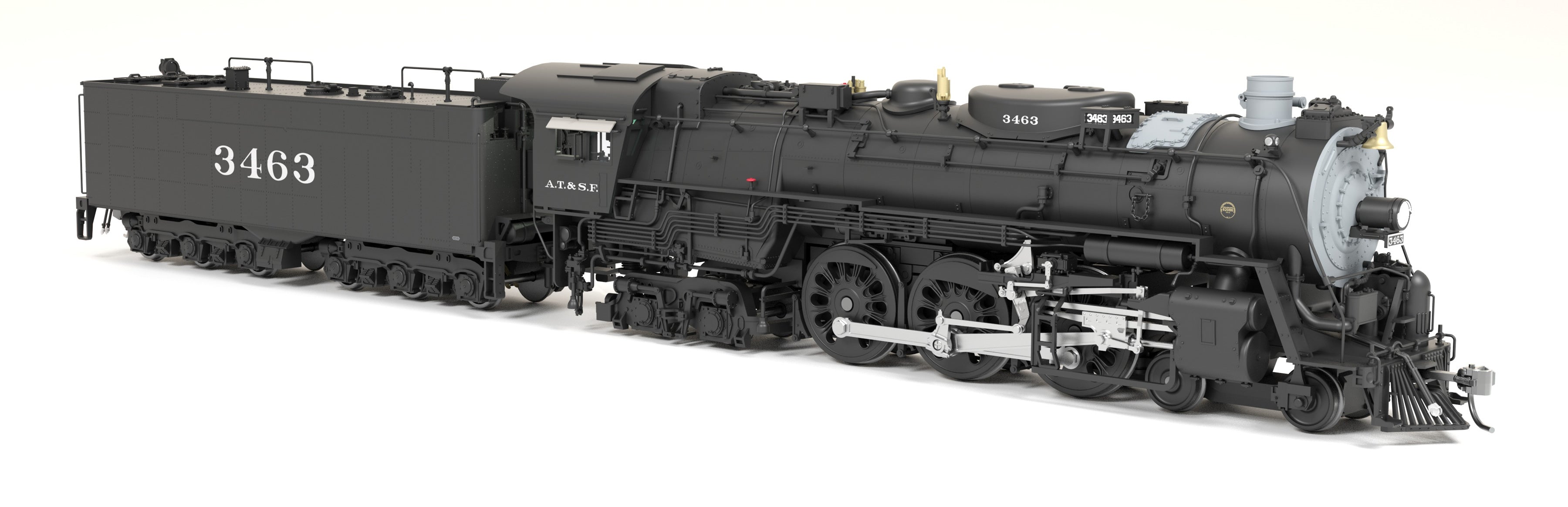 8871 ATSF 3460 Class 4-6-4, #3463, As-Delivered, No-Sound / DCC-Ready, HO