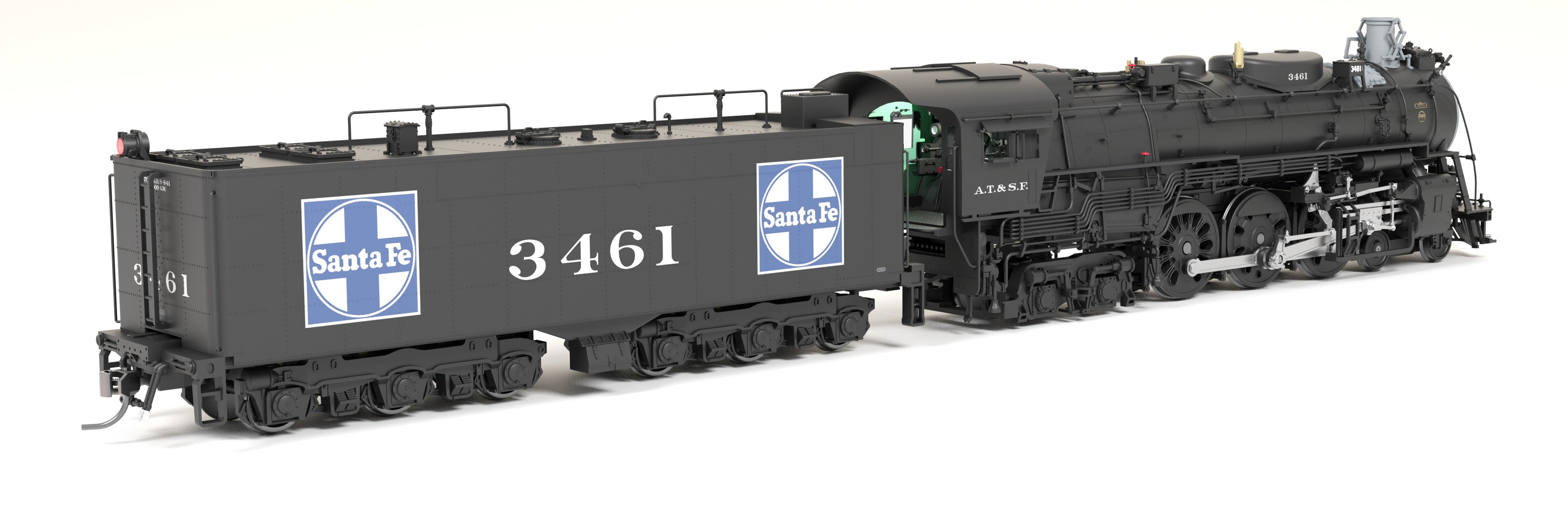 8862 ATSF 3460 Class 4-6-4, #3461, 1940-1942 Appearance, Paragon4 Sound/DC/DCC, Smoke, HO