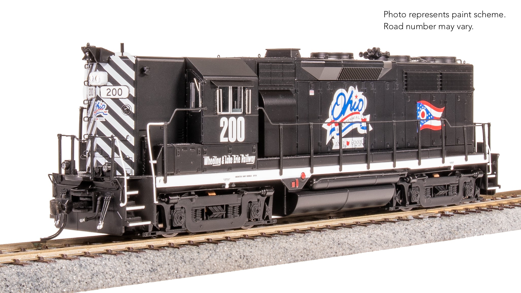 8914 EMD GP35, W&LE #200, Ohio Bicentennial Scheme, High Hood, Paragon4 Sound/DCC/DC, HO (Chase's Train Garage Exclusive)