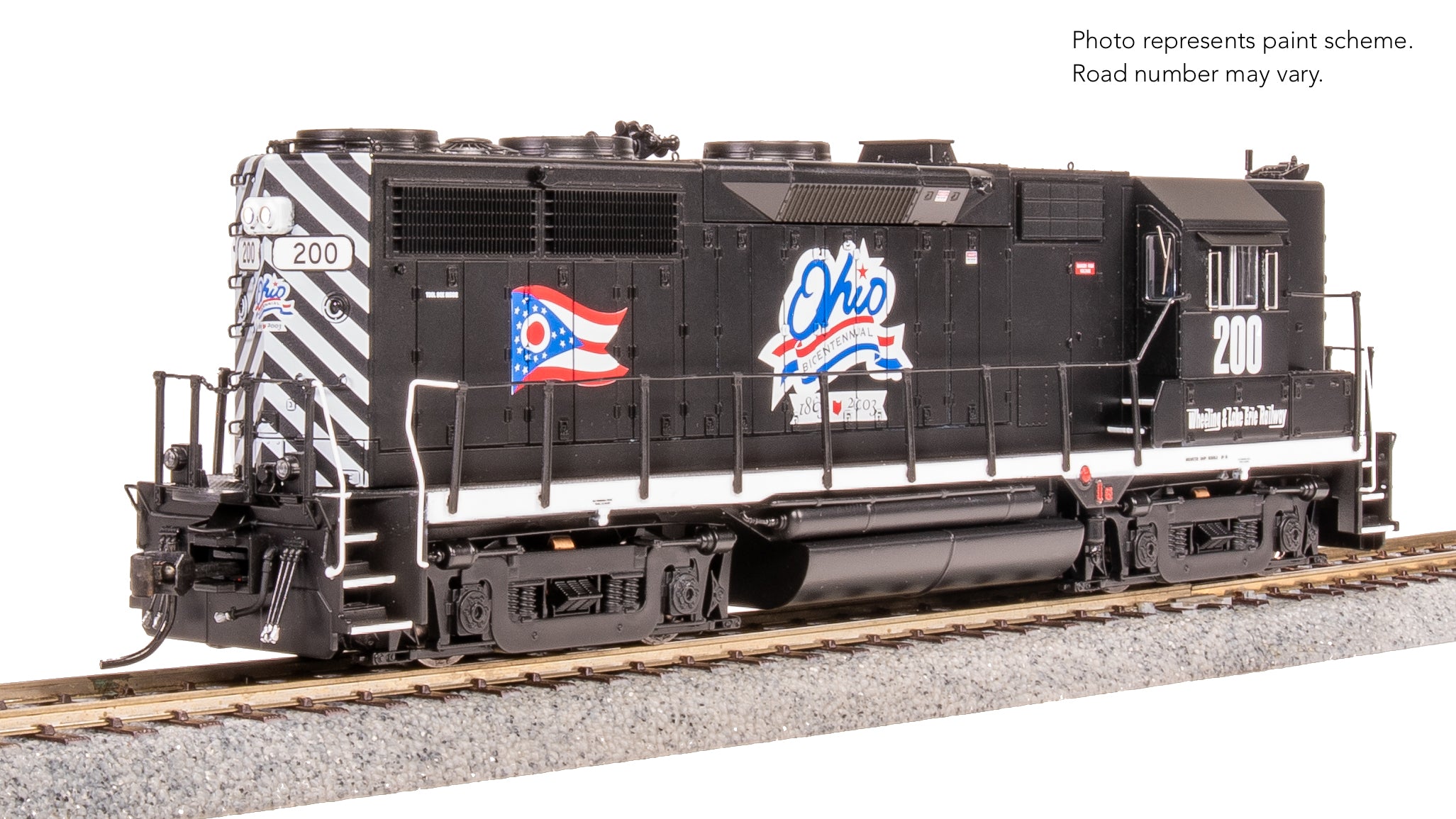8914 EMD GP35, W&LE #200, Ohio Bicentennial Scheme, High Hood, Paragon4 Sound/DCC/DC, HO (Chase's Train Garage Exclusive)