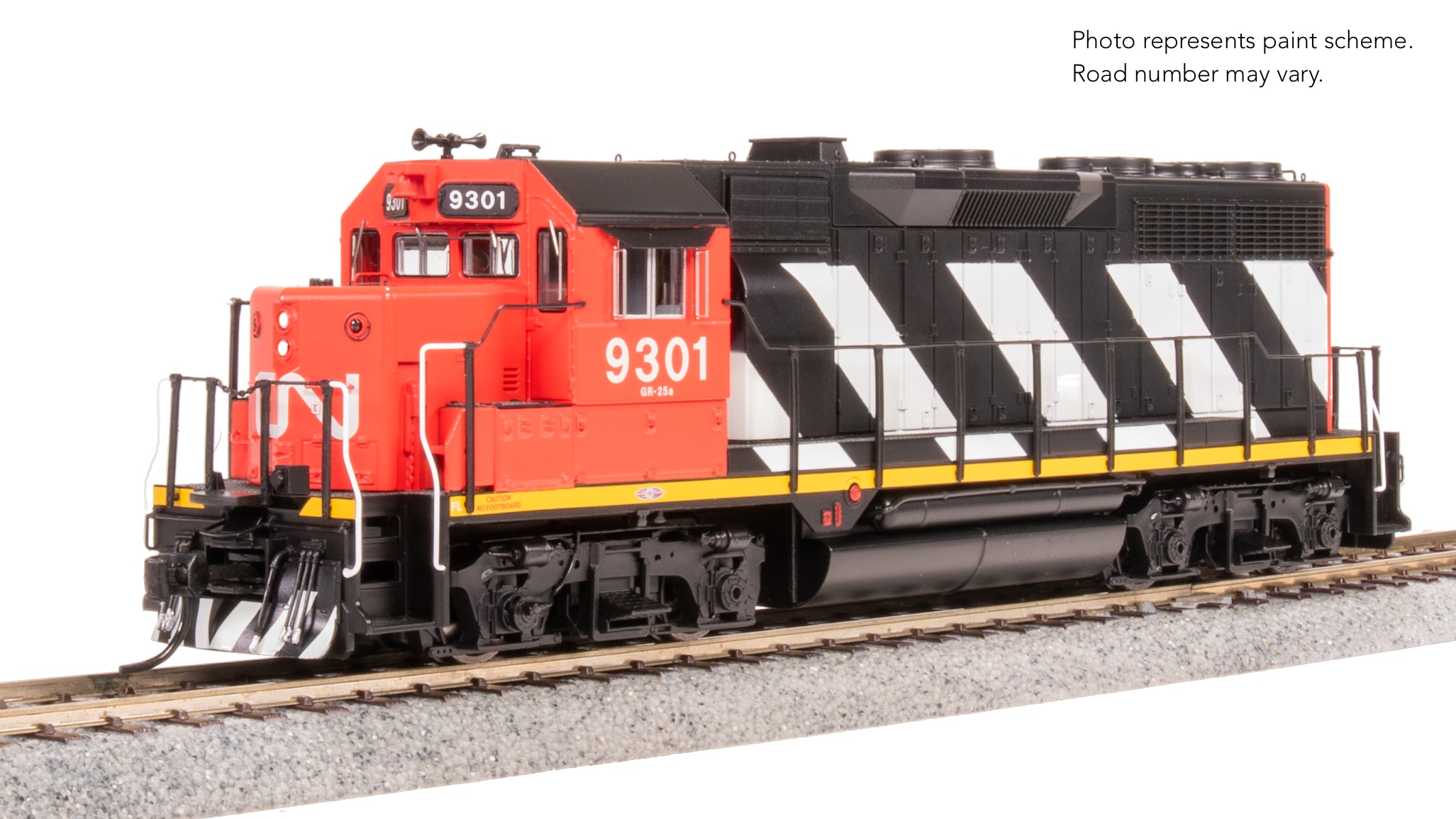 8940 EMD GP35, CN 4001, Zebra Stripes, No-Sound / DCC-Ready, HO