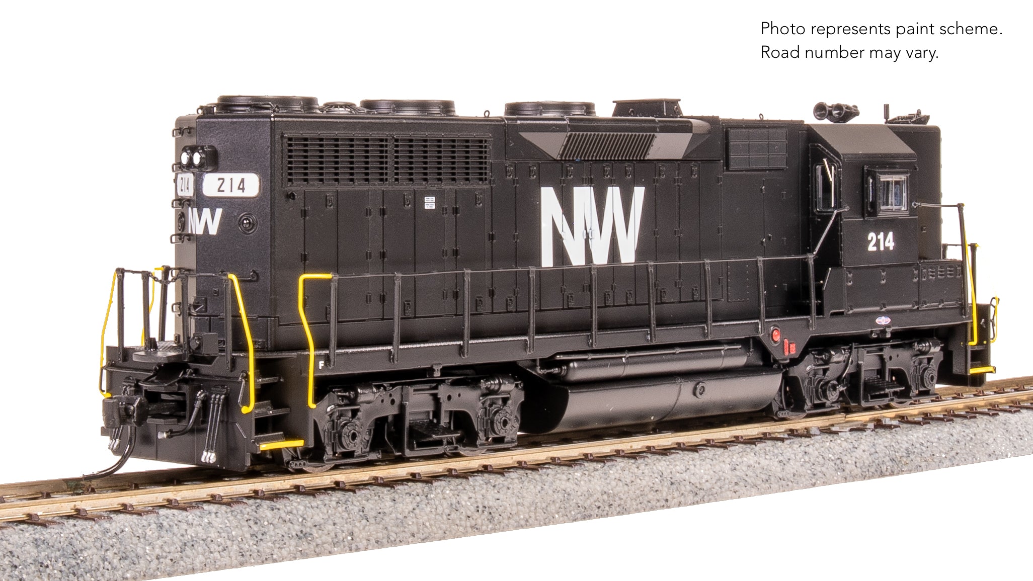 8948 EMD GP35, N&W 214, Black w/ White, High Hood, No-Sound / DCC-Ready, HO