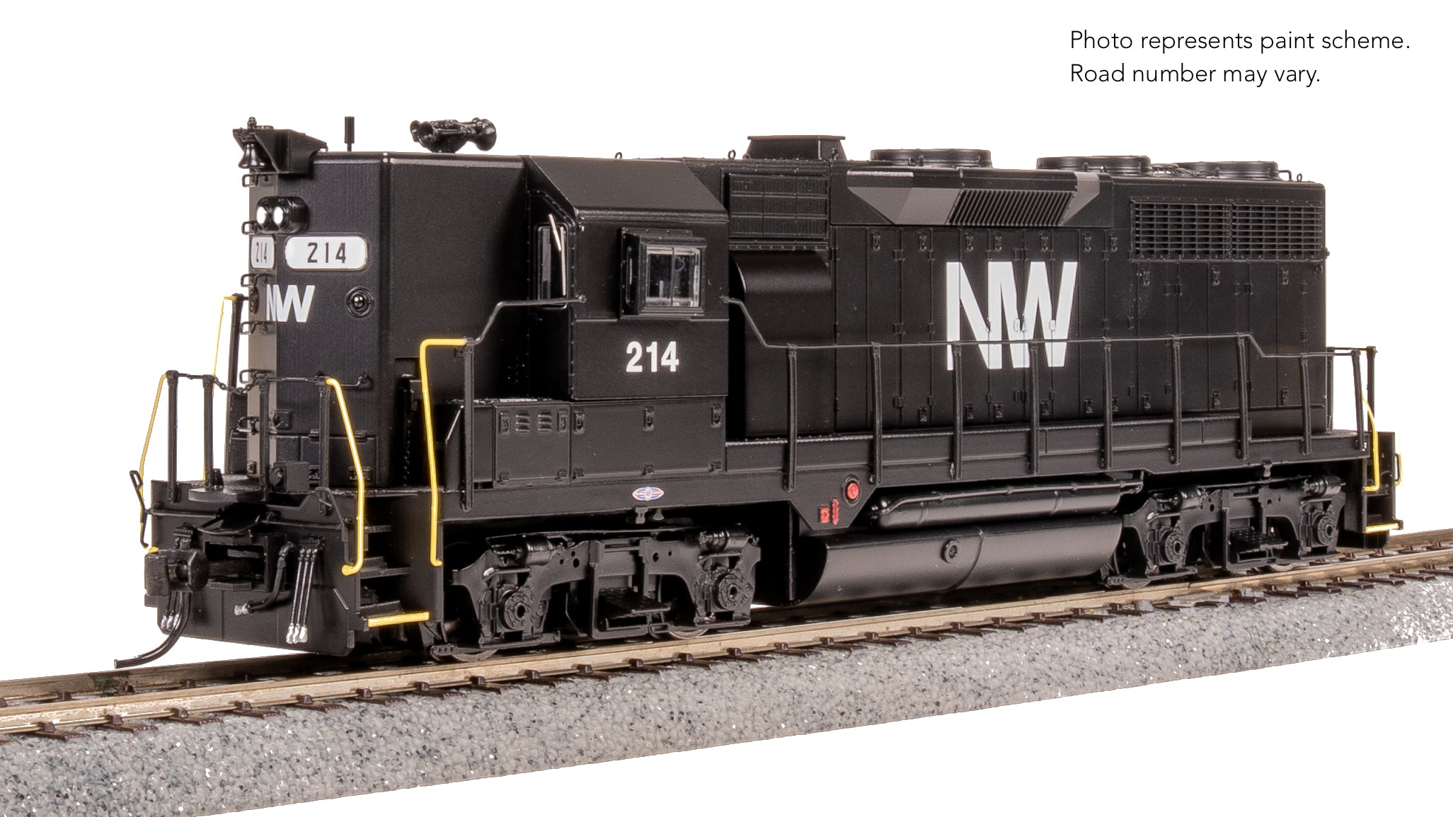 8948 EMD GP35, N&W 214, Black w/ White, High Hood, No-Sound / DCC-Ready, HO