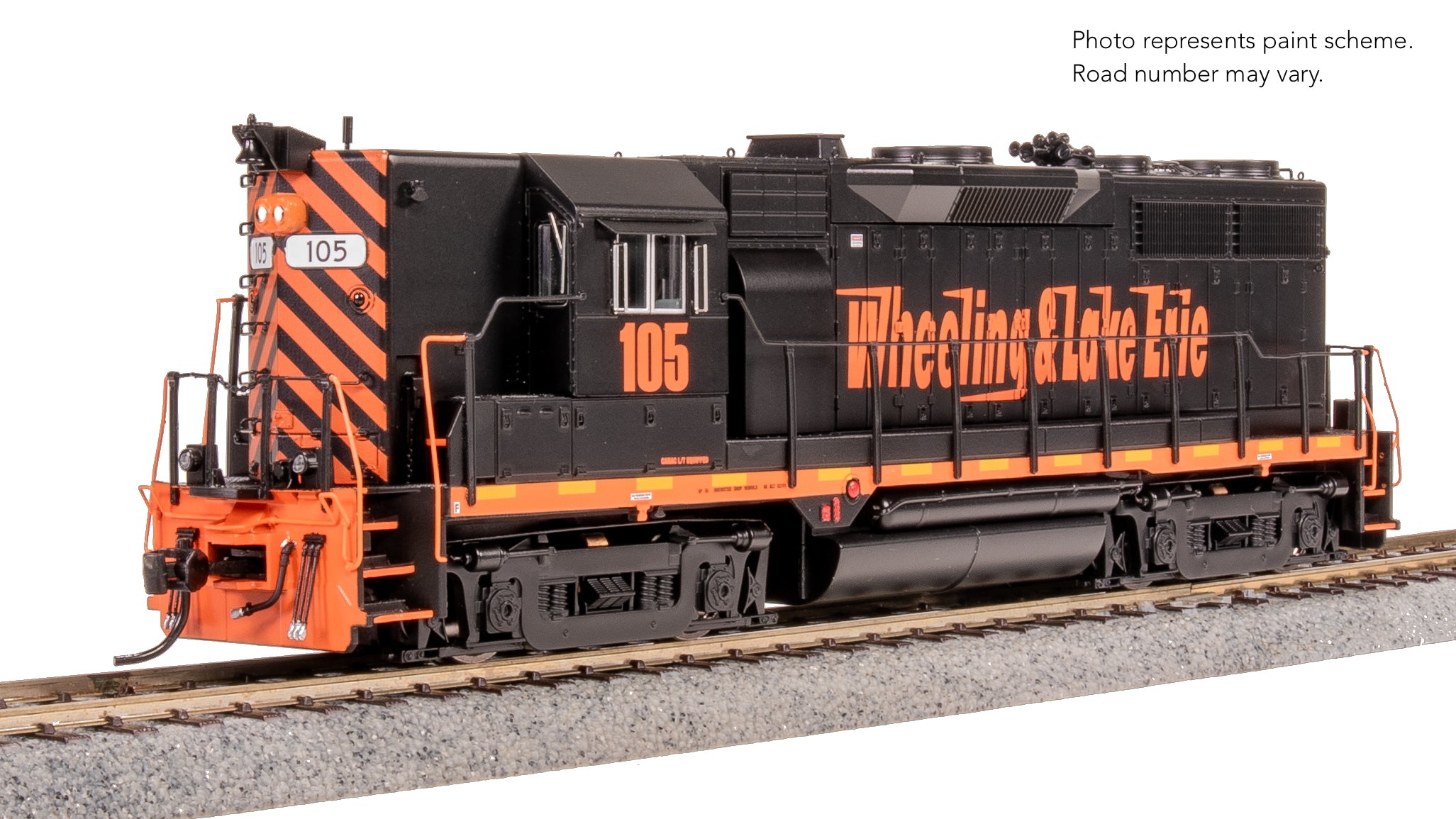 8949 EMD GP35, W&LE 105, Black & Orange, High Hood, No-Sound / DCC-Ready, HO