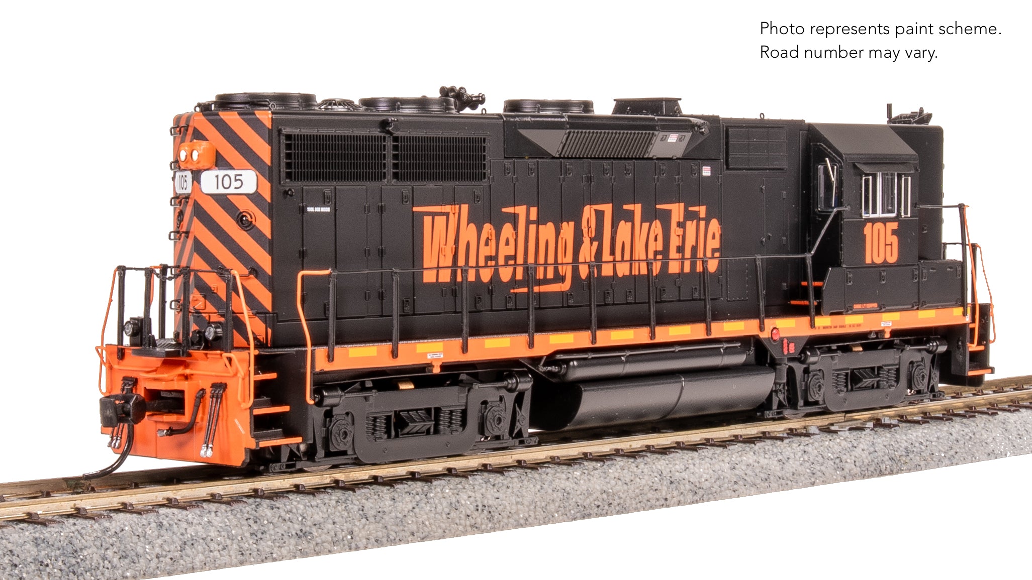 8949 EMD GP35, W&LE 105, Black & Orange, High Hood, No-Sound / DCC-Ready, HO