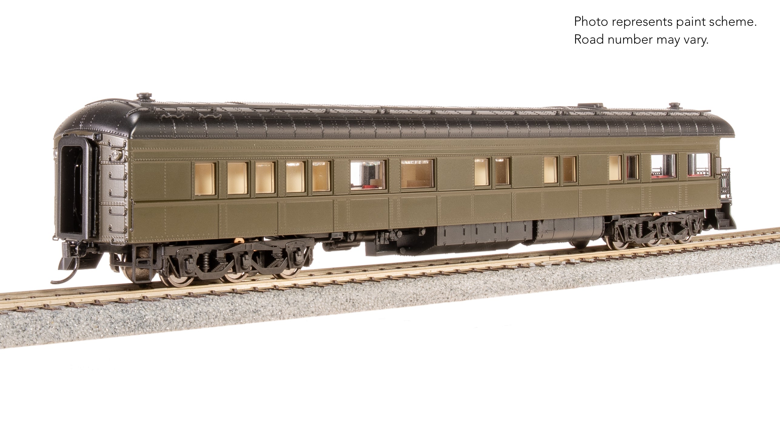 8961 Unlettered Business Car, Pullman Green w/ Balloon Roof, HO Scale
