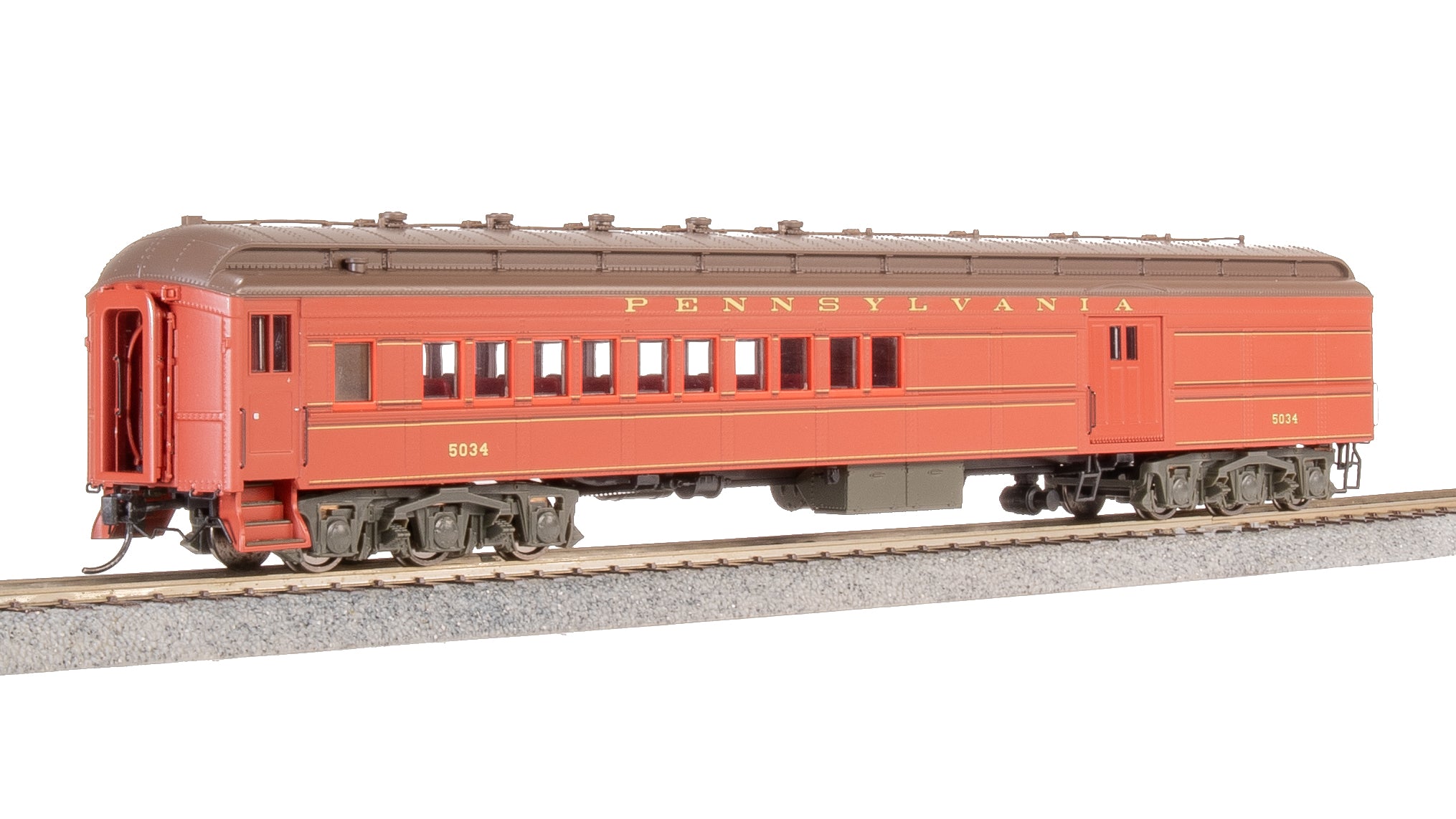 8964 PRR Heavyweight 5-Car Passenger Set, 1930's Era, HO (PB70 #5034, P70 #823, P70 #989, P70 #1042, Z74d #120 "Pennsylvania")