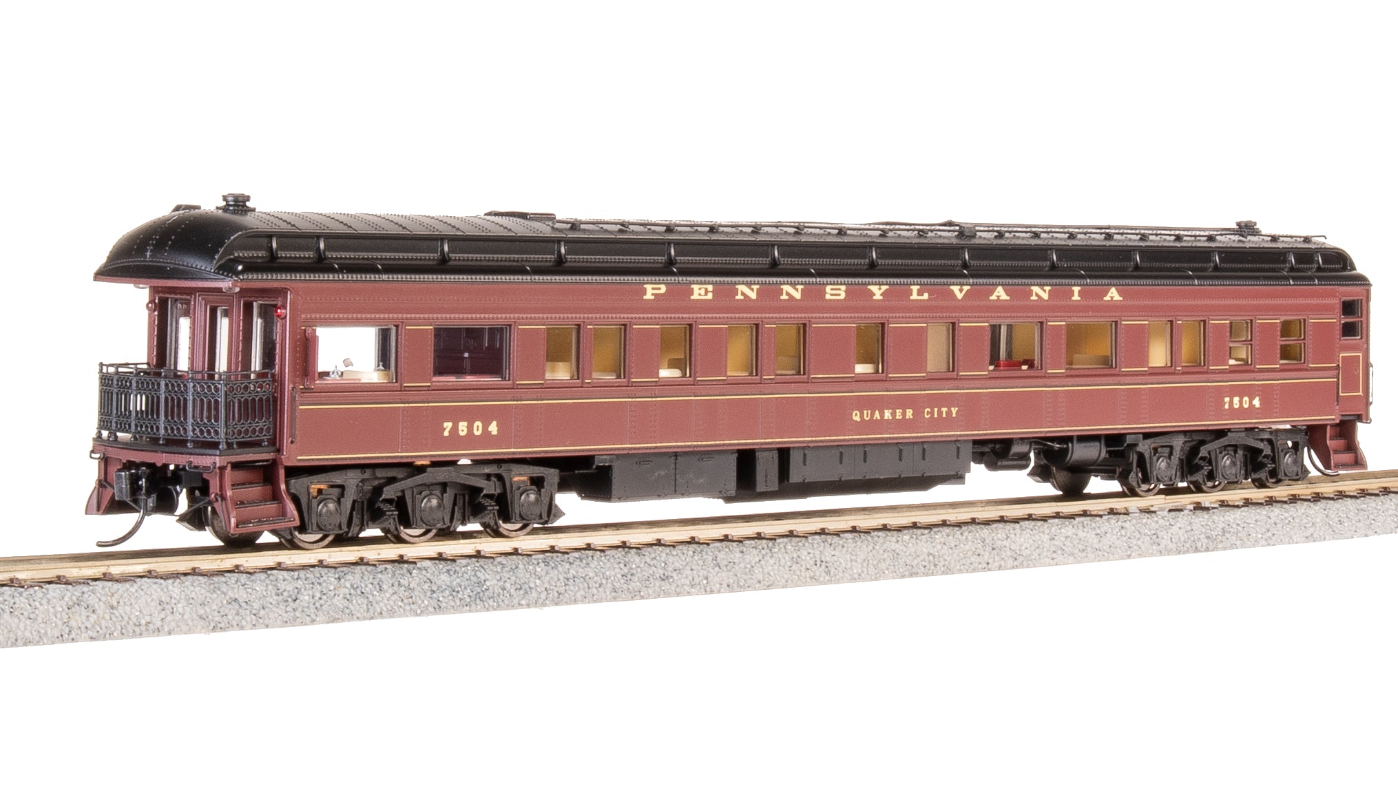 8971 Z74D Business Car, PRR 7504, "Quaker City", Late 1940's, HO Scale