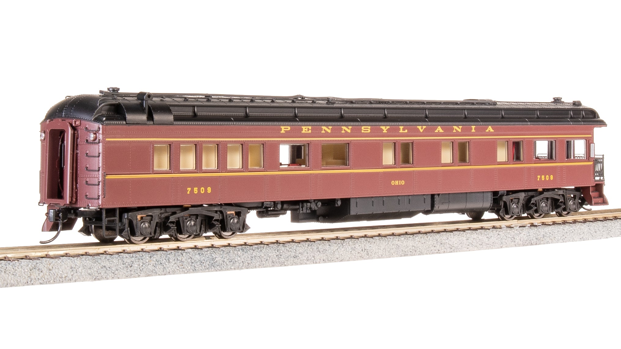 8974 Z74D Business Car, PRR 7509, "Ohio", 1950's Appearance, HO Scale