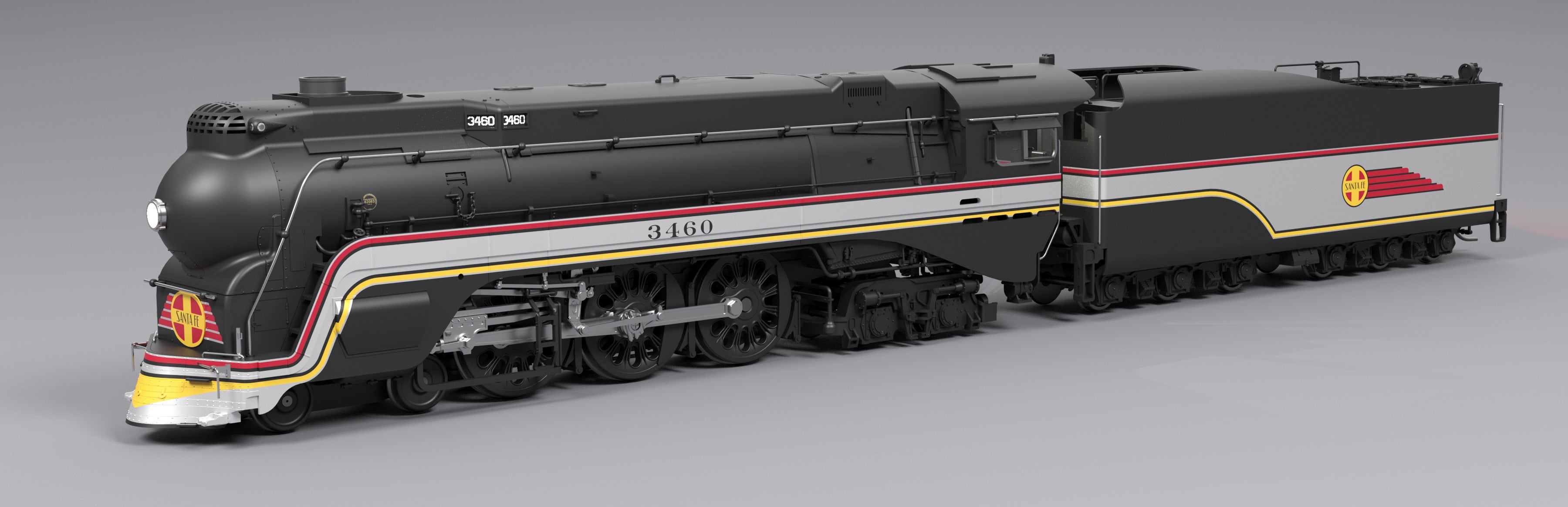 8987 ATSF #3460, Valley Flyer Fantasy Paint, Paragon4 Sound/DC/DCC, Smoke, HO