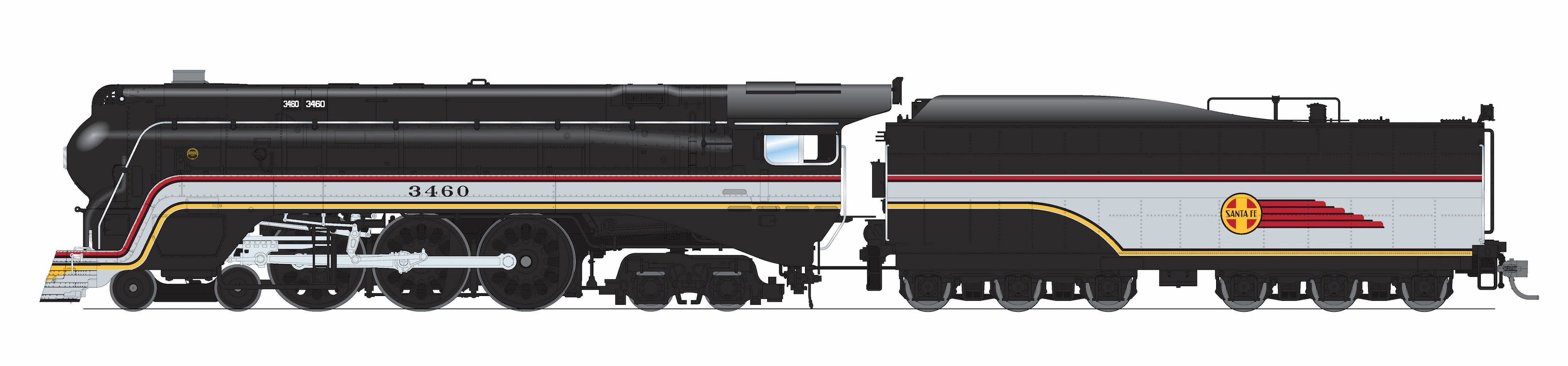 8989 ATSF #3460, Valley Flyer Fantasy Paint, No-Sound / DCC-Ready, HO