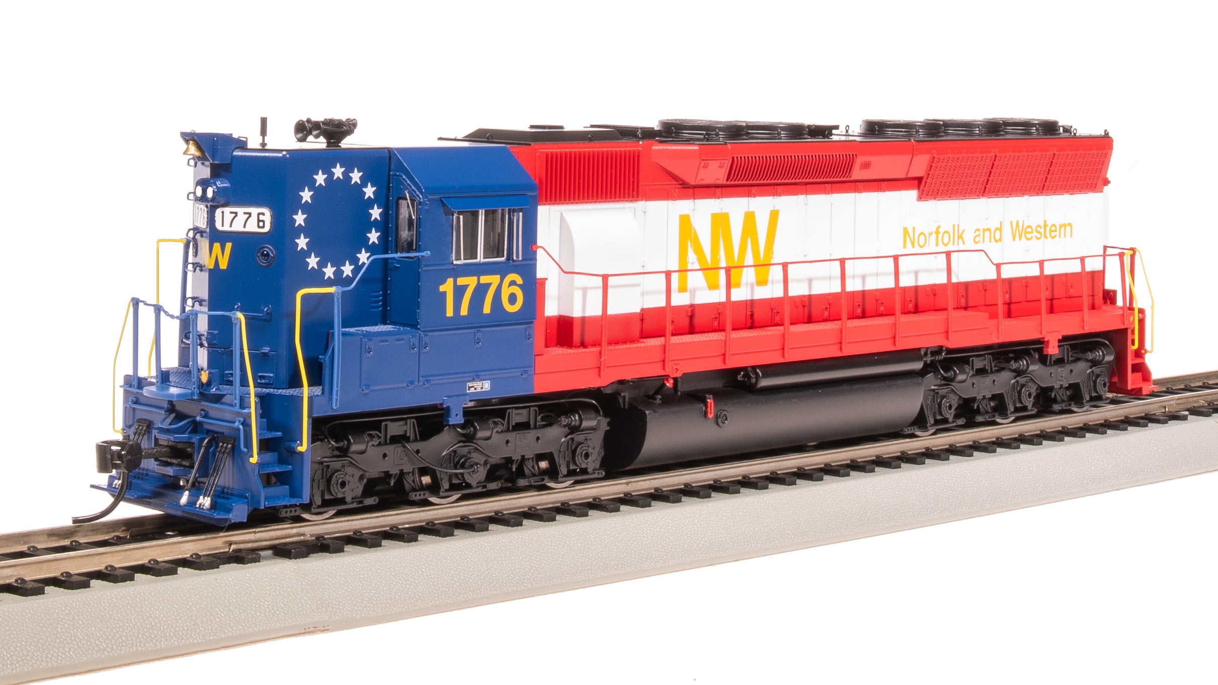 9006 EMD SD45, NW 1776, Bicentennial, High Hood, No-Sound/DCC-Ready, HO
