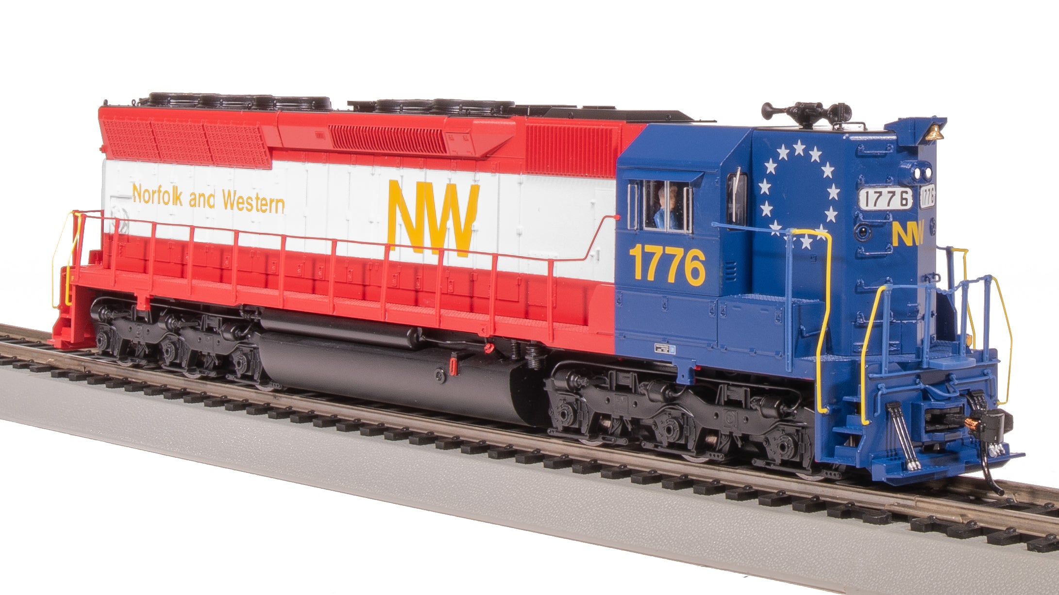 9006 EMD SD45, NW 1776, Bicentennial, High Hood, No-Sound/DCC-Ready, HO