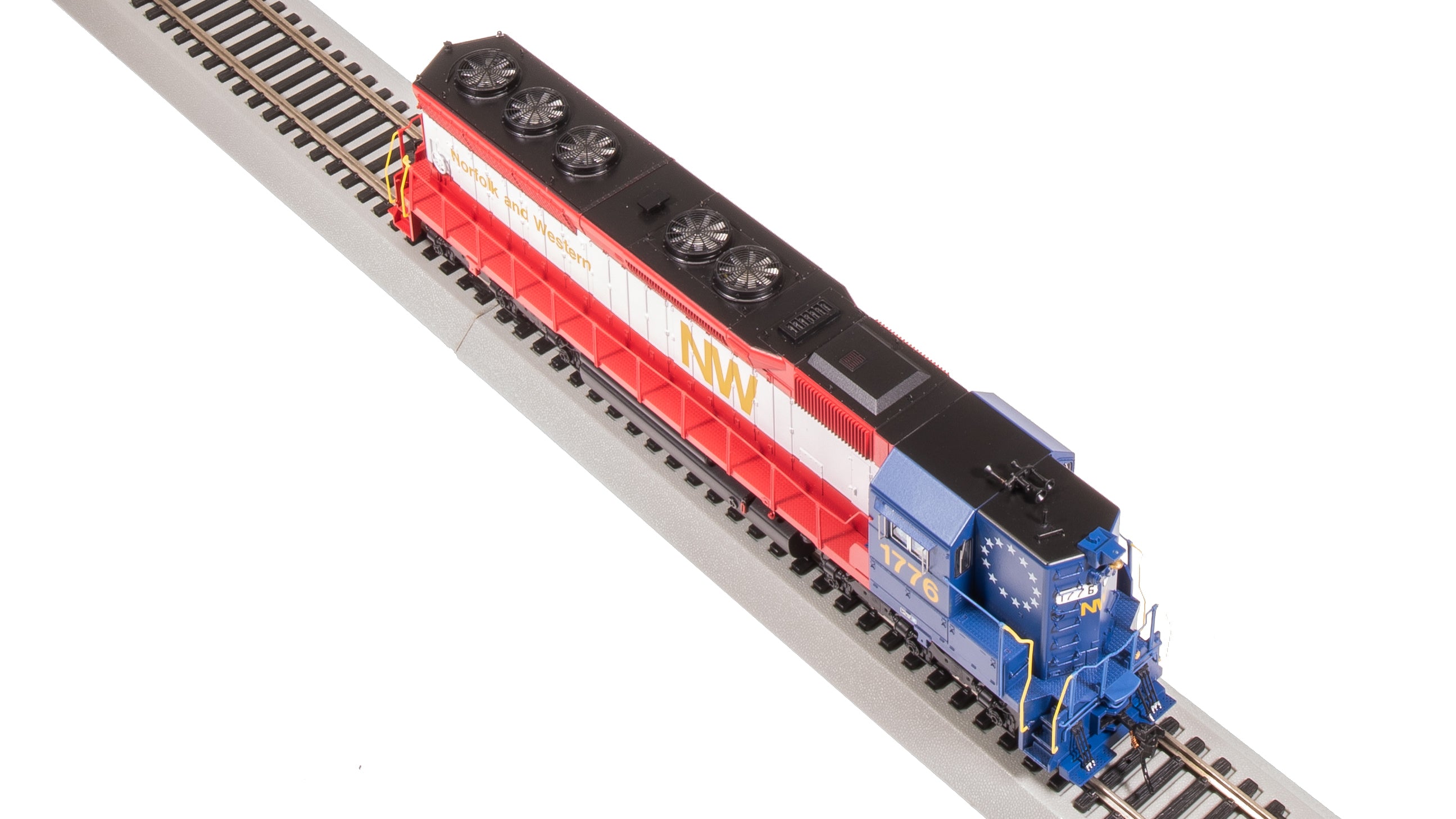9006 EMD SD45, NW 1776, Bicentennial, High Hood, No-Sound/DCC-Ready, HO