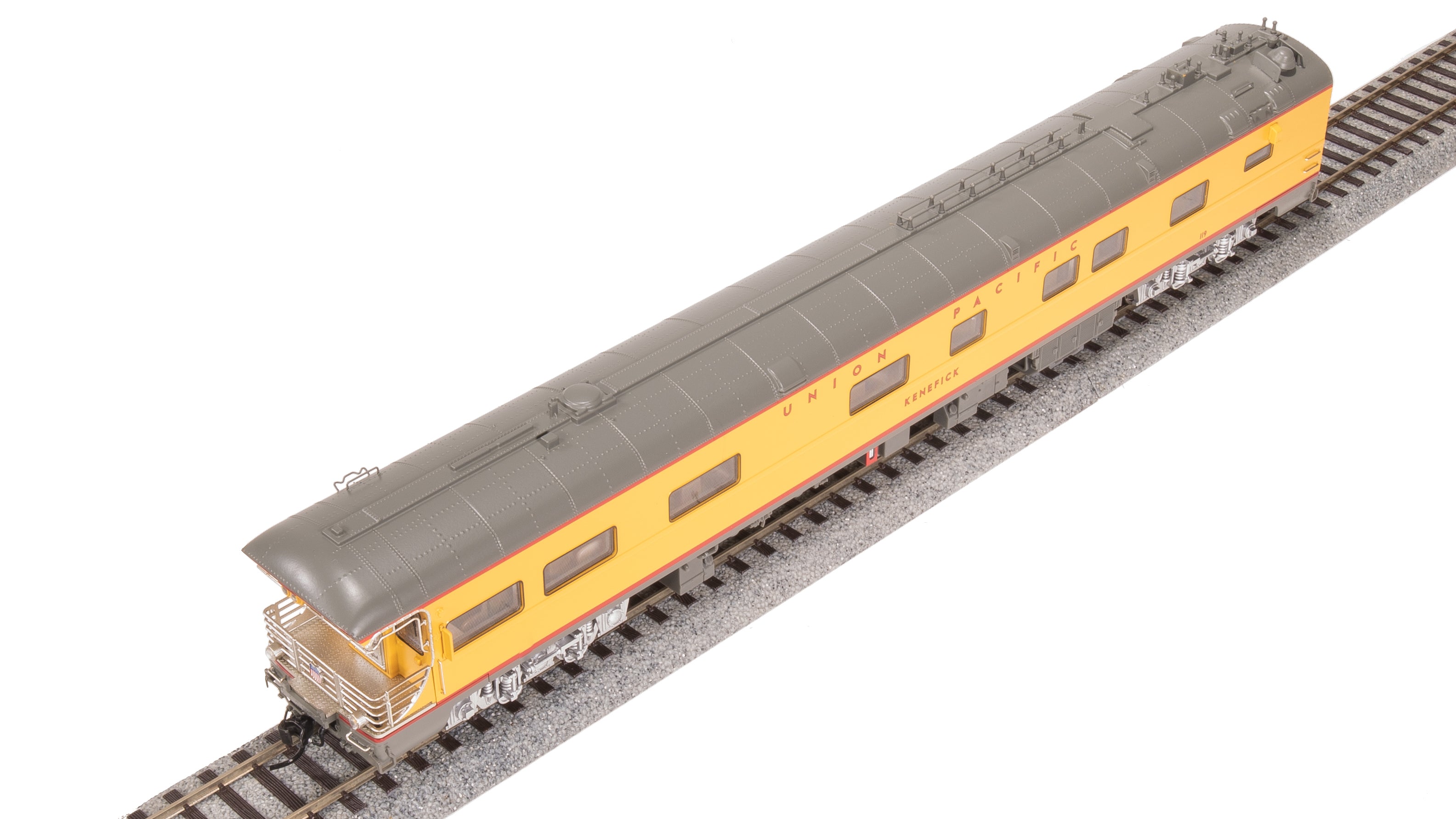 9012 Union Pacific Business Car, UP #119 "Kenefick", UP Shield on Rear, HO Scale