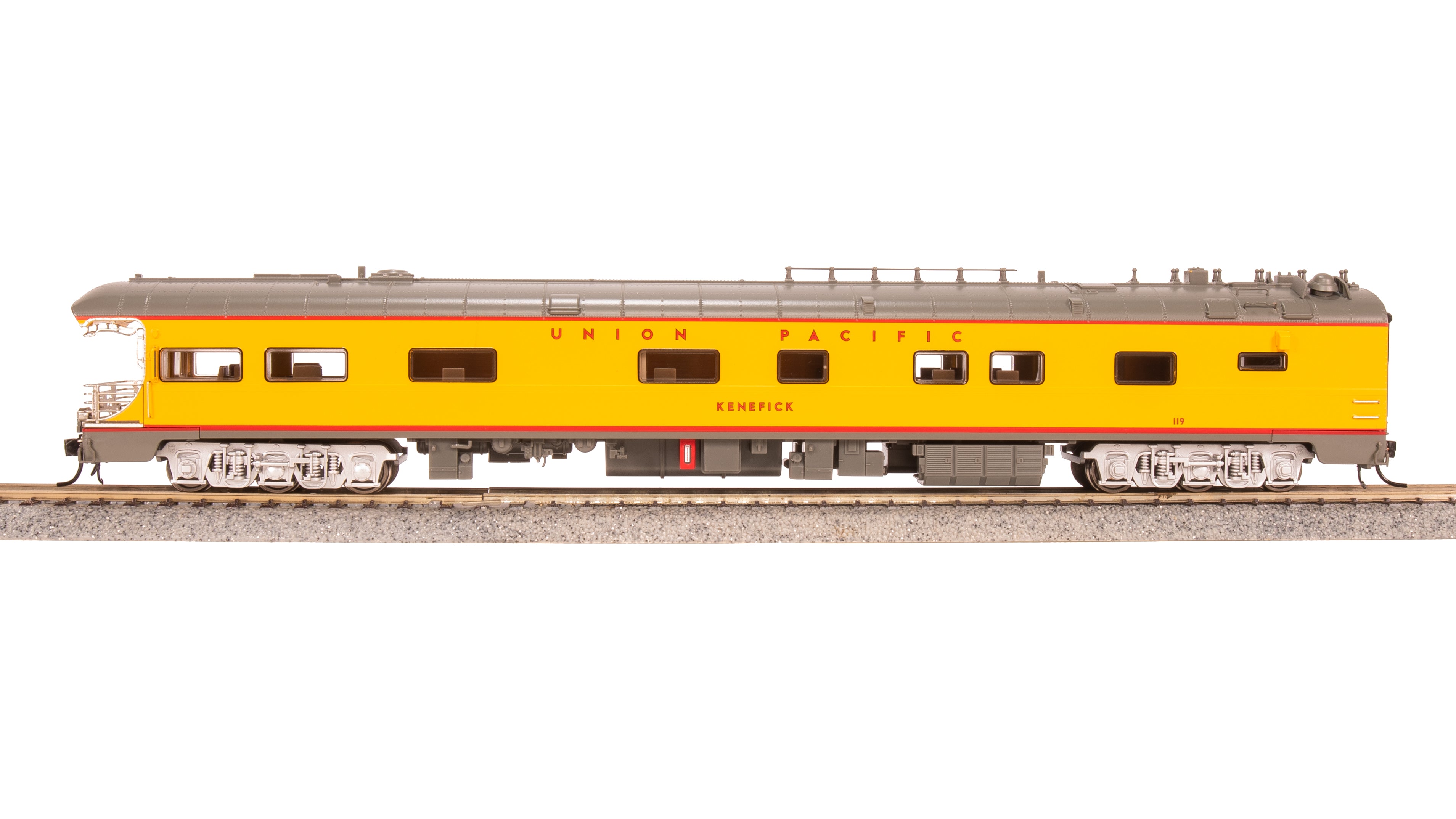 9012 Union Pacific Business Car, UP #119 "Kenefick", UP Shield on Rear, HO Scale