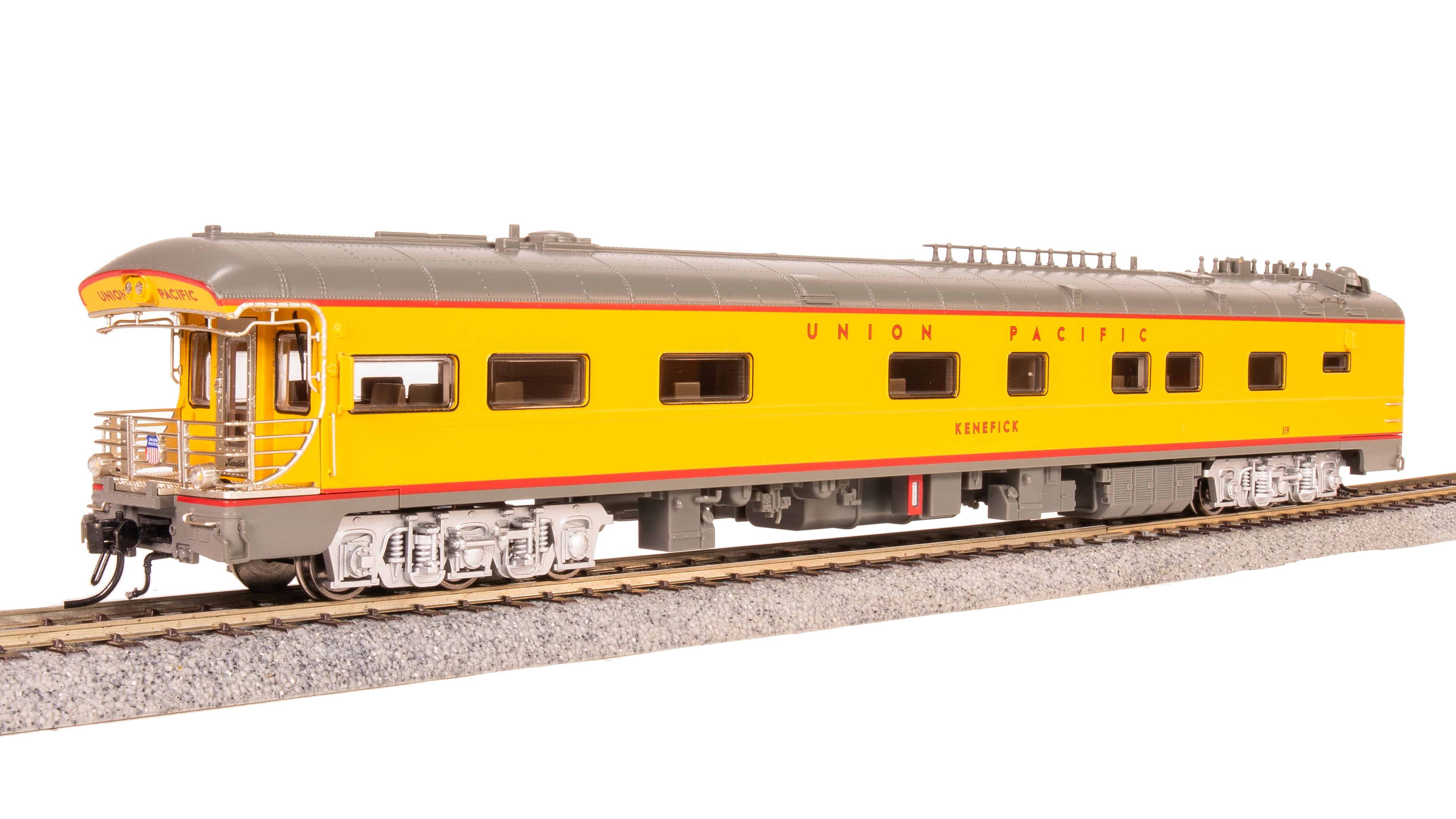 9012 Union Pacific Business Car, UP #119 "Kenefick", UP Shield on Rear, HO Scale