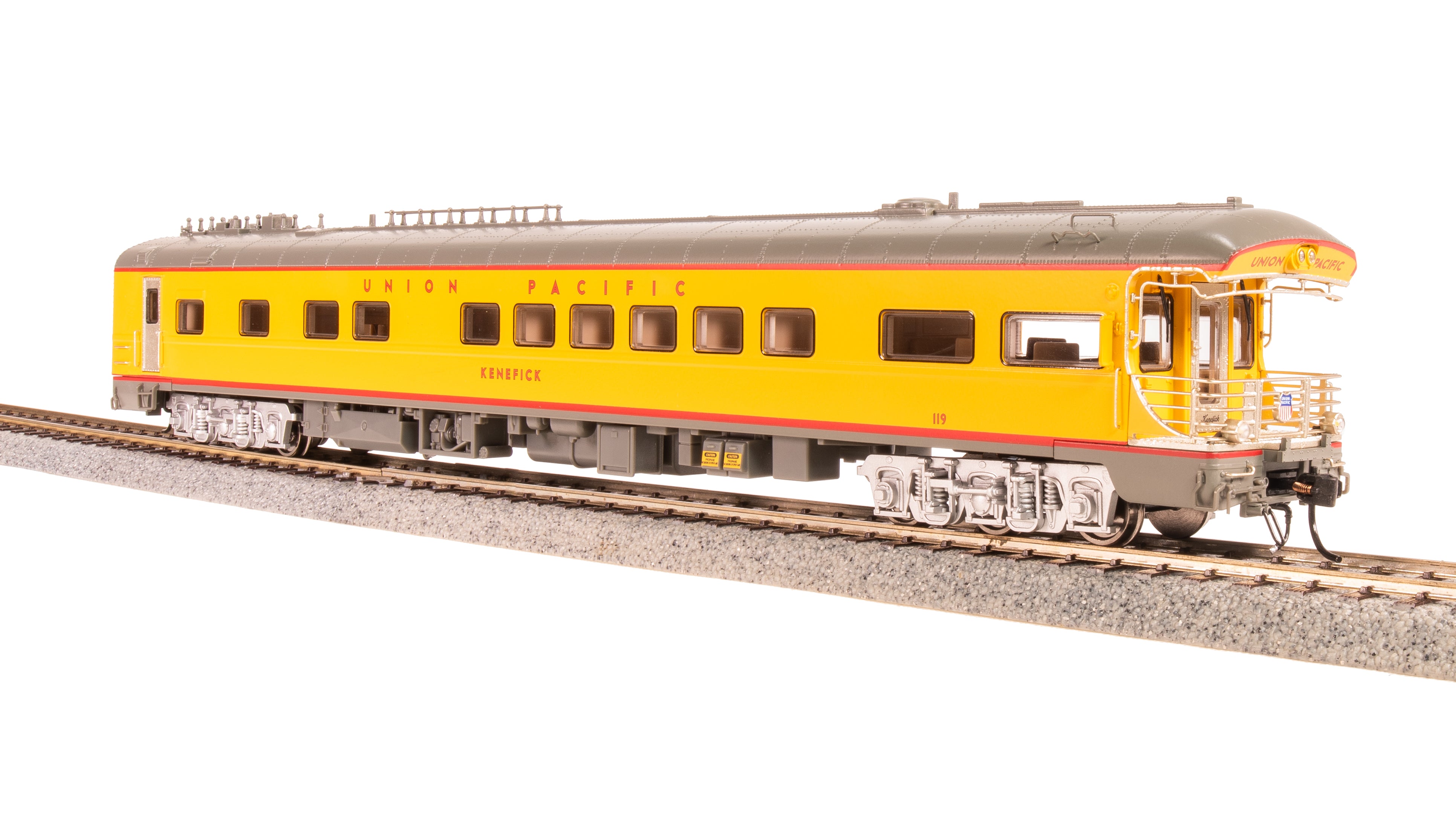 9012 Union Pacific Business Car, UP #119 "Kenefick", UP Shield on Rear, HO Scale