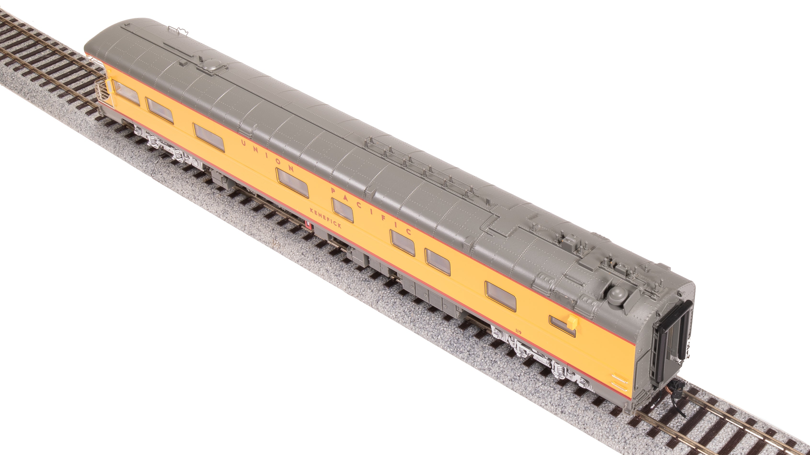 9012 Union Pacific Business Car, UP #119 "Kenefick", UP Shield on Rear, HO Scale