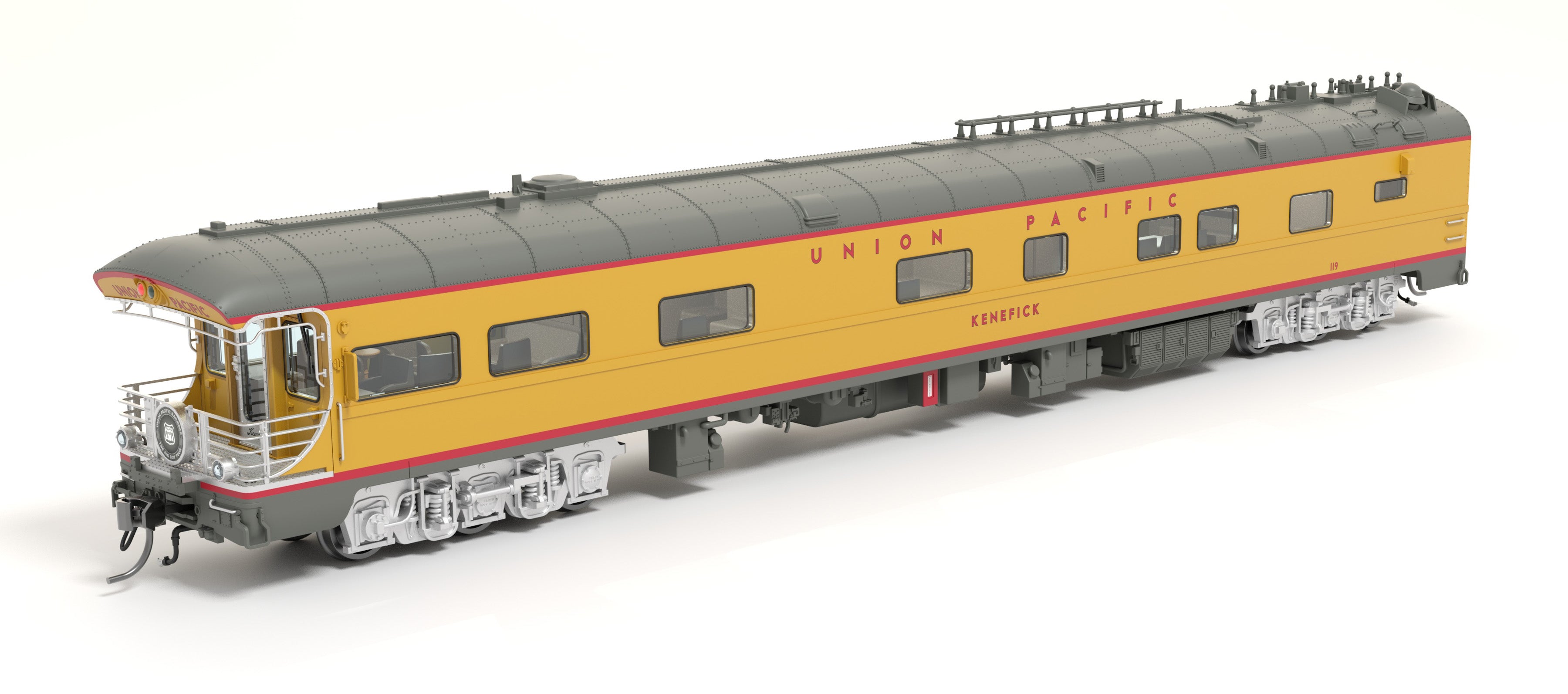 9013 Union Pacific Business Car, UP #119 "Kenefick", "Big Boy Tour" Drumhead, HO Scale